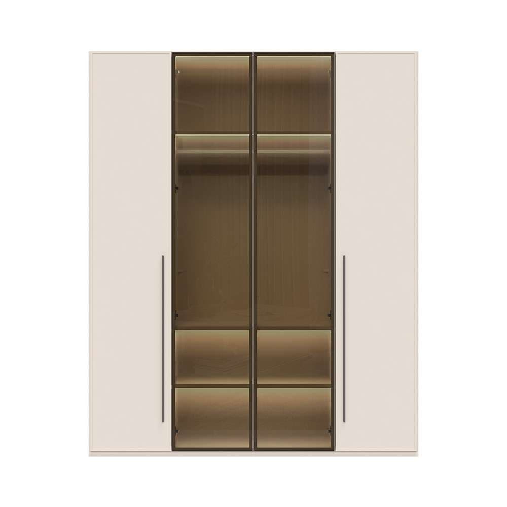 OTTO home Drehtürenschrank »Opera Parsol-Glastüren, LED-Innenbeleuchtung, mit und ohne Kranz« Glastüren, UV-Lack, LED-Innenbeleuchtung, Soft-Close-Funktion