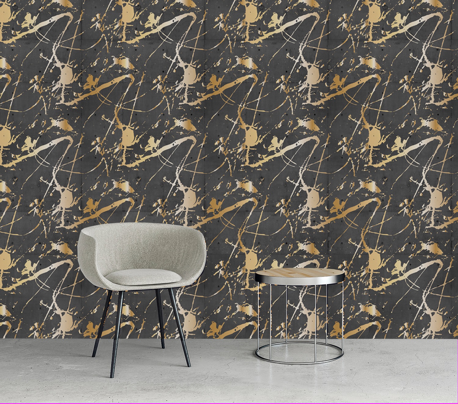 queence Vinyltapete »Doris«, gemustert-Farbverlauf-bedruckt-abstrakt, 90x250cm, selbstklebend, kinderleichte Anbringung, Sticker