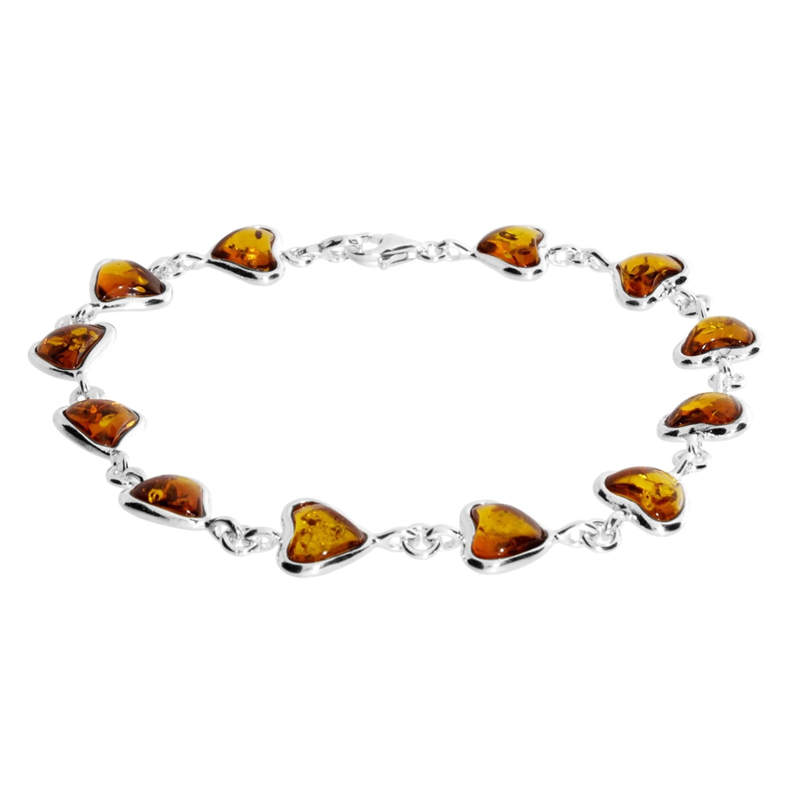 OSTSEE-SCHMUCK Armband »- Herz - Silber 925/000 - Bernstein«