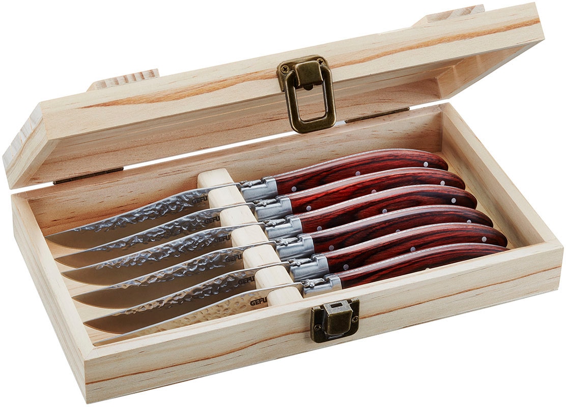 GEFU Steakbesteck »RANCHO«, (Set, 7 tlg.), scharfe Klingen, ergonomisches Design, stilvolles Set