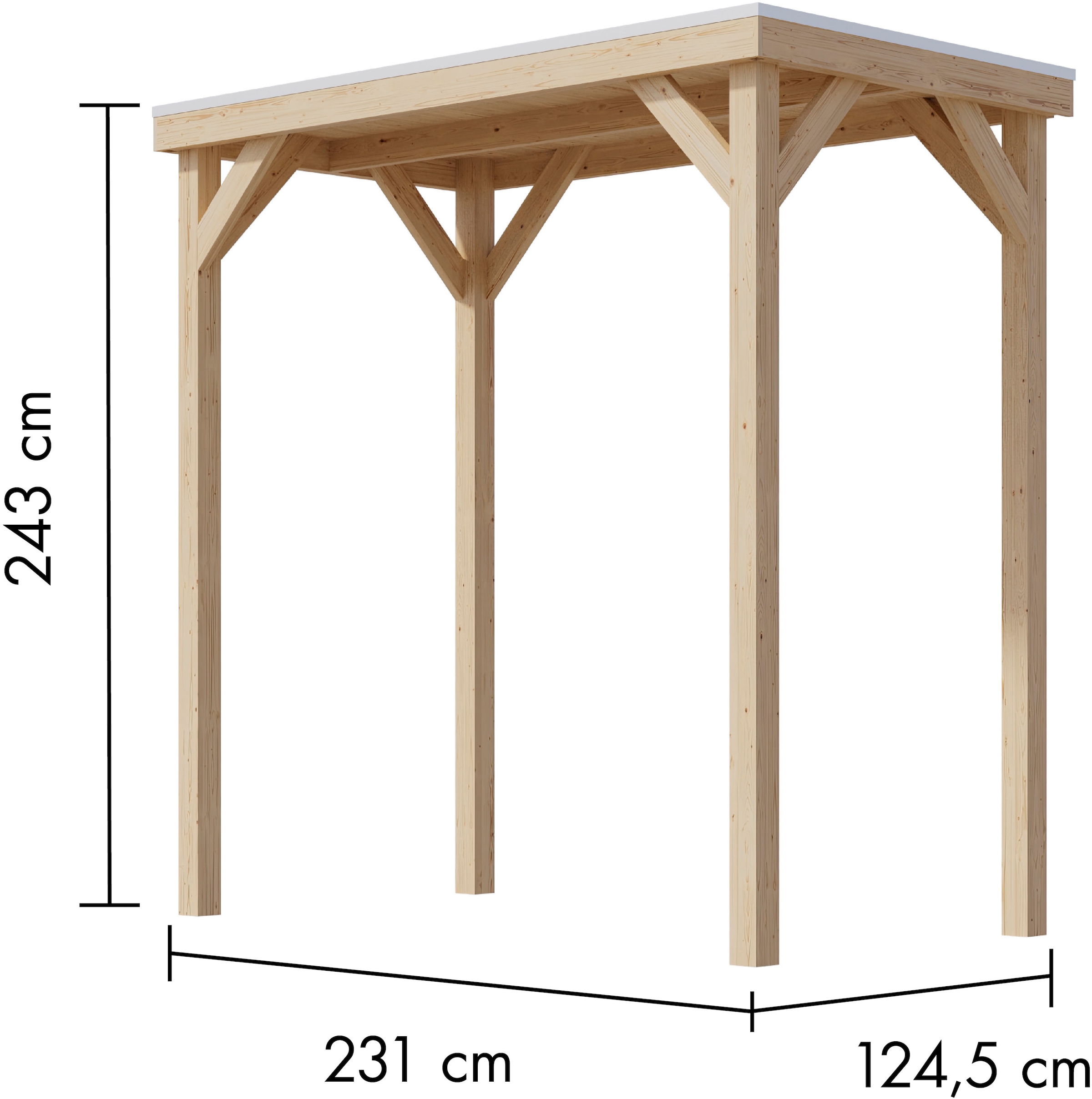 Karibu Holzpavillon »Quadratus« verschiedene Größen