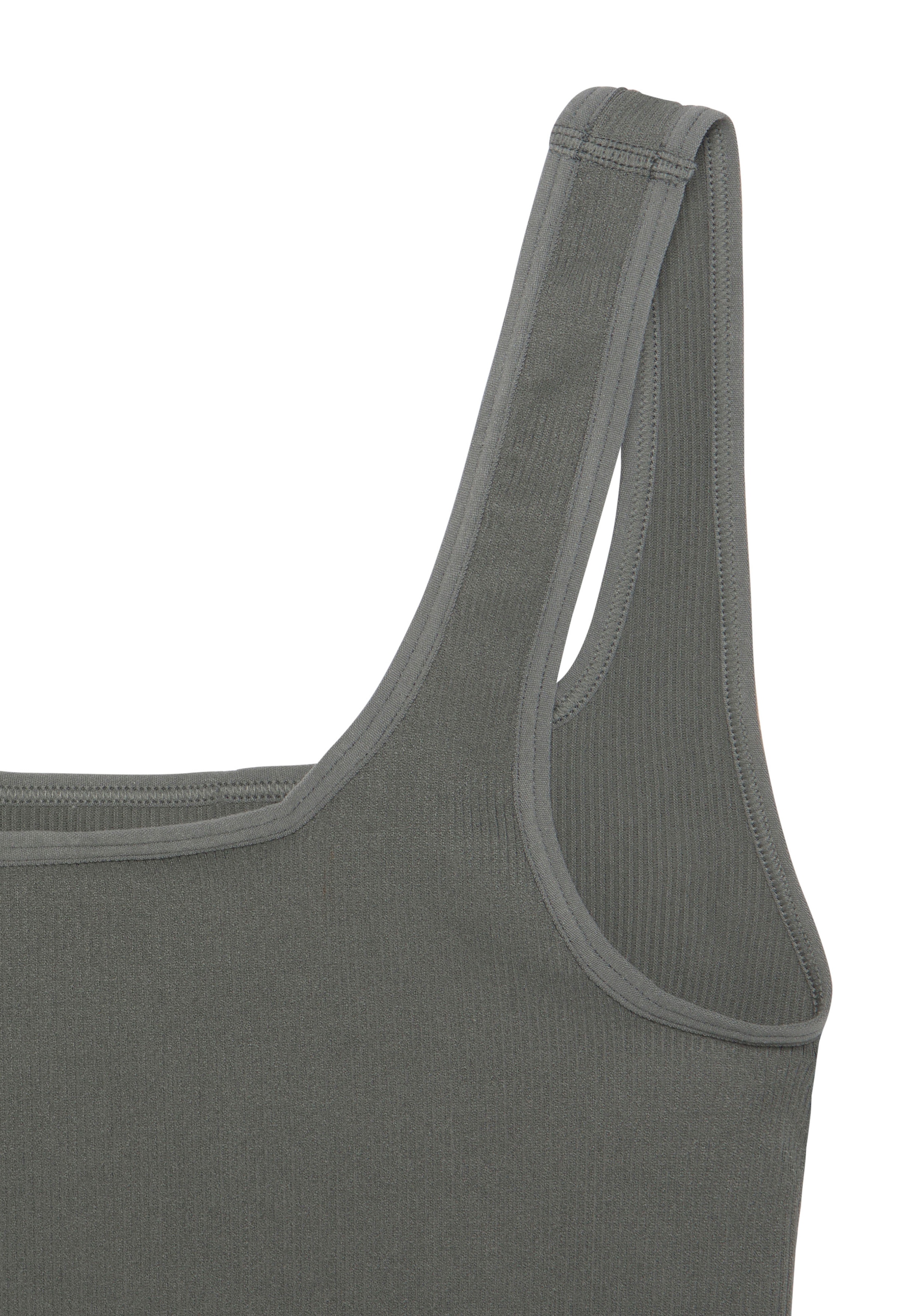 LASCANA Crop-Top, Seamless Top mit Rippstruktur