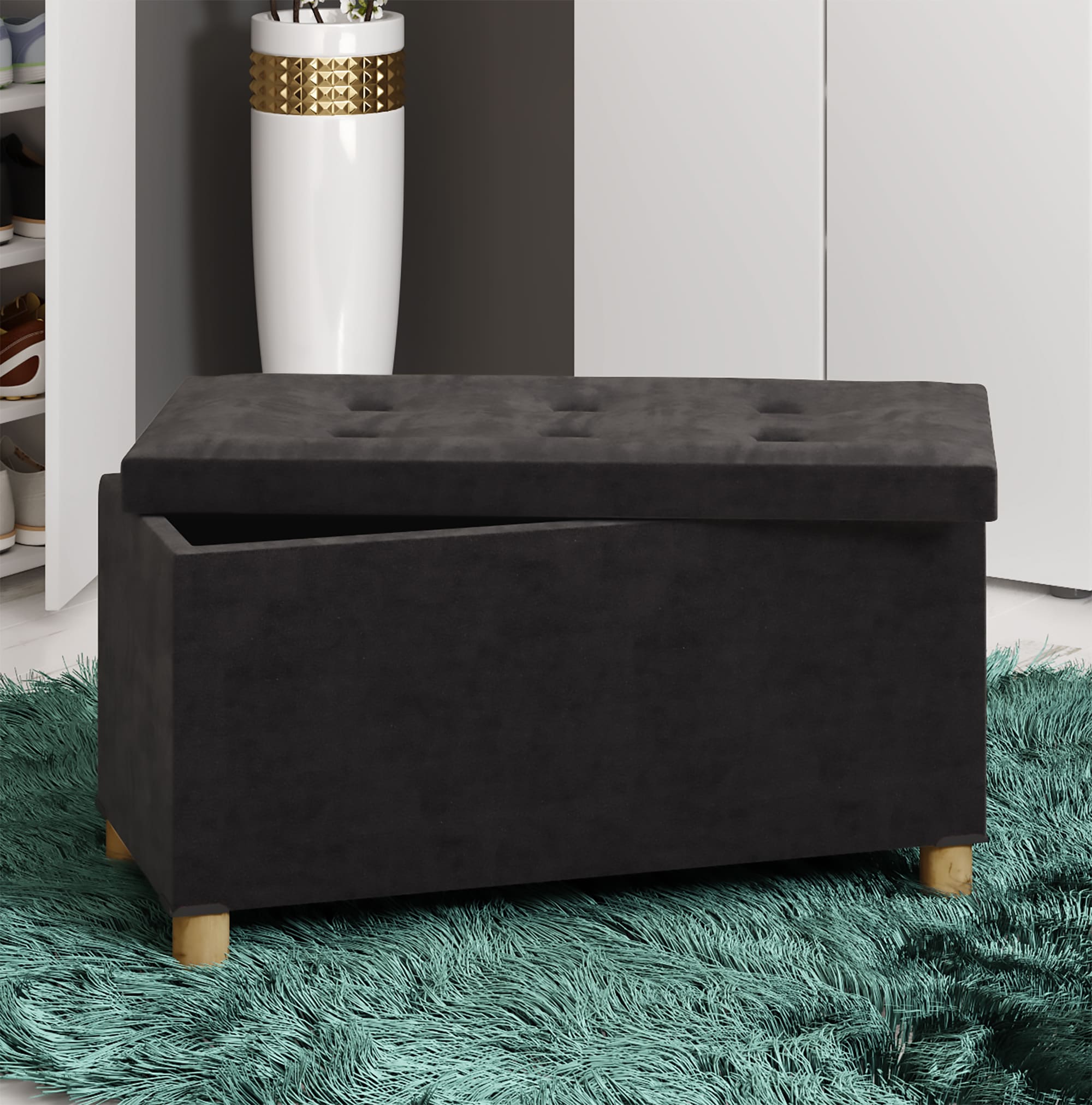 VCM Sitztruhe »Stoff Sitztruhe Sitzbank Truhe Box Kiste Sizos L« 1 Stk. tlg.