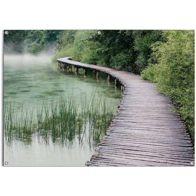 und Raten leichtes Gartenposter Ufer«, den Reinders! für bestellen Außeneinsatz auf am wasserfestes Poster »Steg