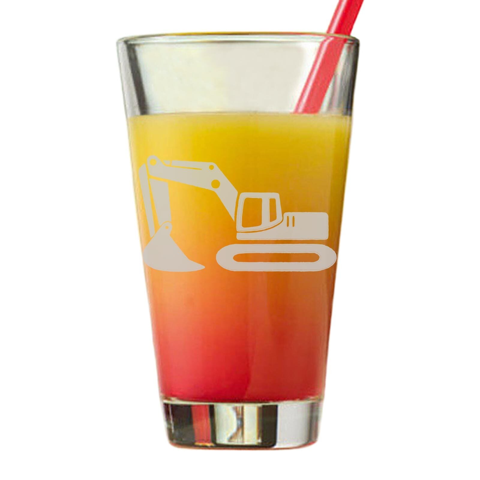LUXENTU Kinderbecher »Kinderbecher Bagger 300 ml transparent«