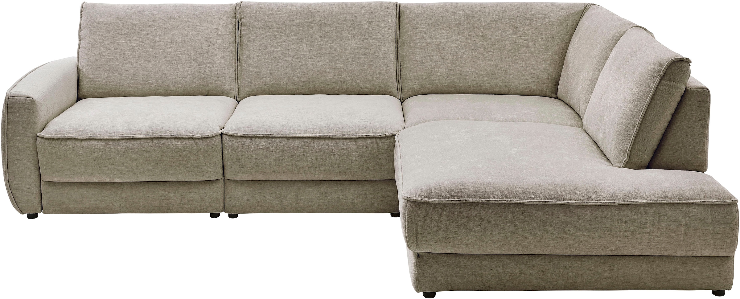 Die PlanBar Ecksofa »ZE-EM24139, L-Form, B: 310 cm« SoftSitz-Kaltschaumpolsterung, 1 o. 3 Sitztiefenverstellungen wählbar