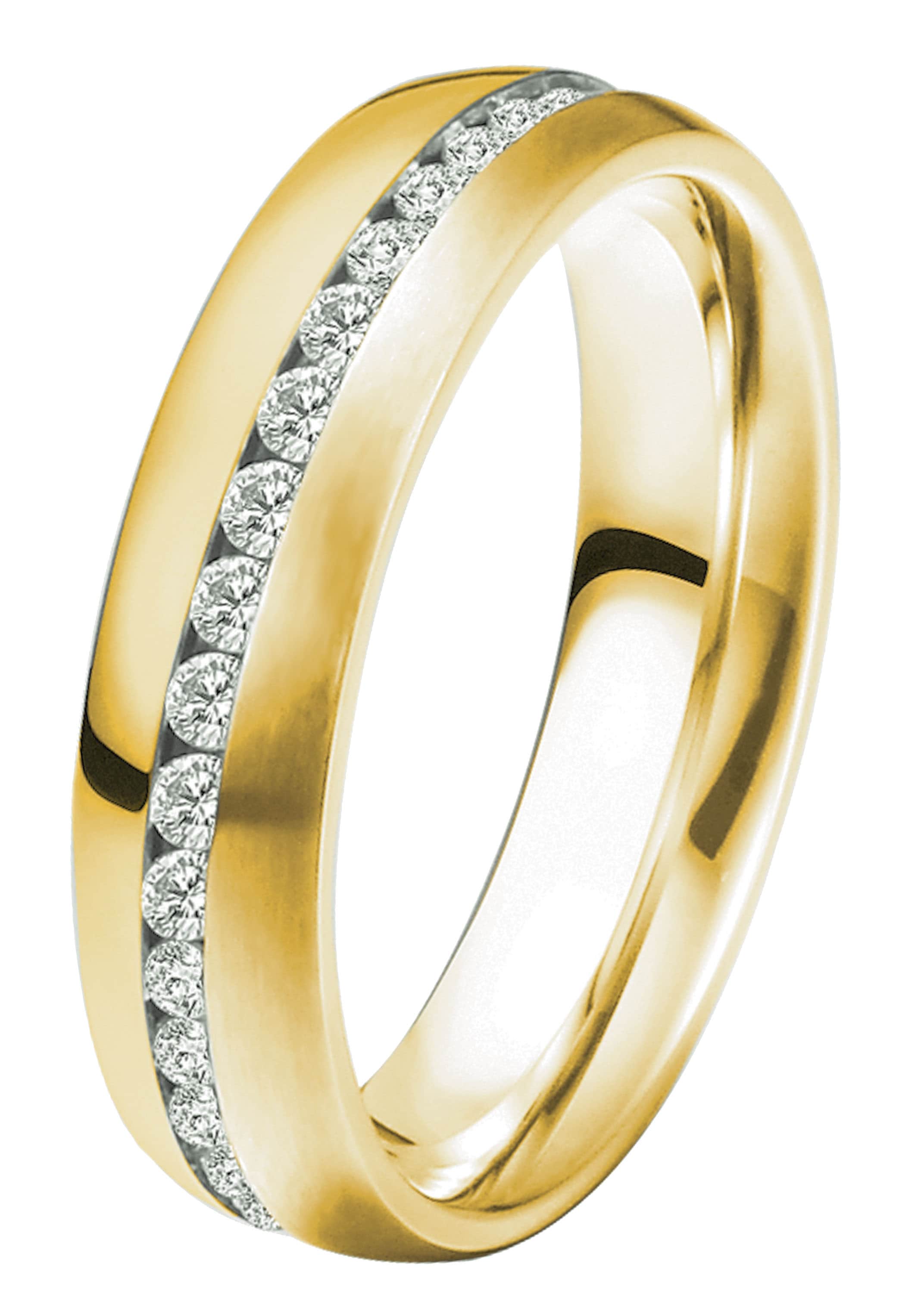DOOSTI Trauring »Schmuck Geschenk Silber 925 Trauring Ehering Partnerring LIEBE«, wahlweise mit oder ohne Zirkonia