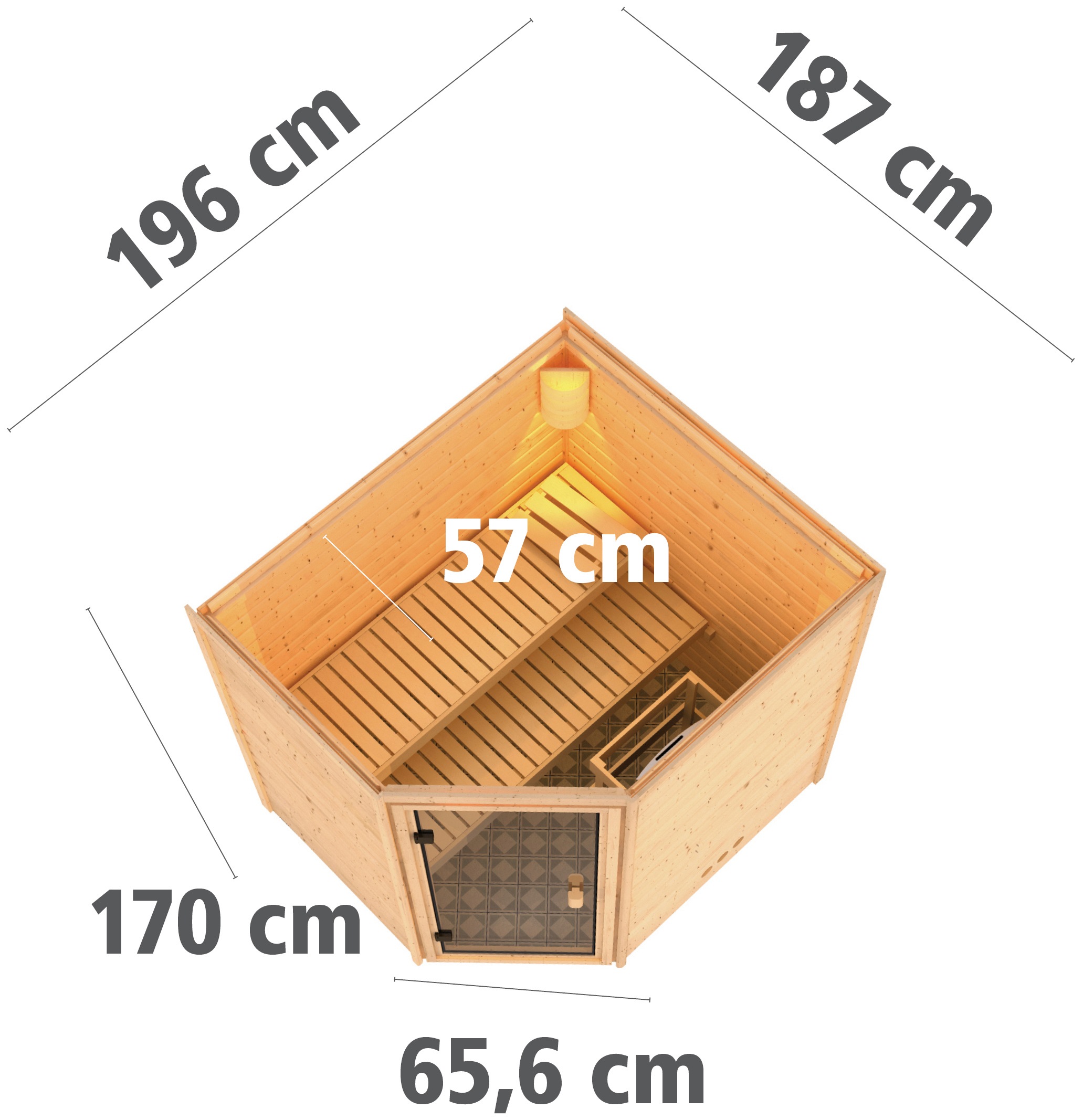 welltime Sauna »Trixi«, ohne Ofen