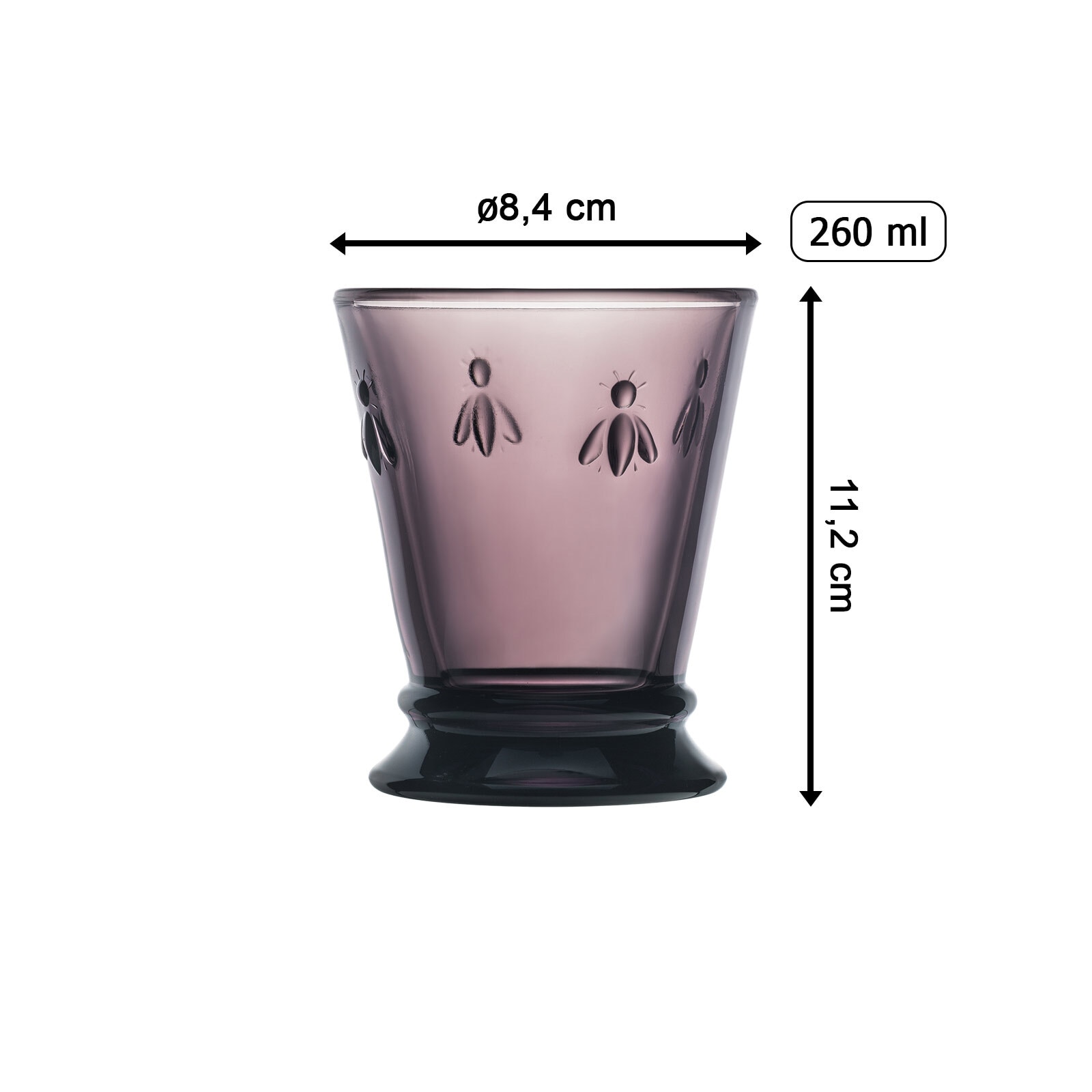 La Rochère France Glas »Wassergläser Biene Abeille 260 ml 4er Set bunt«