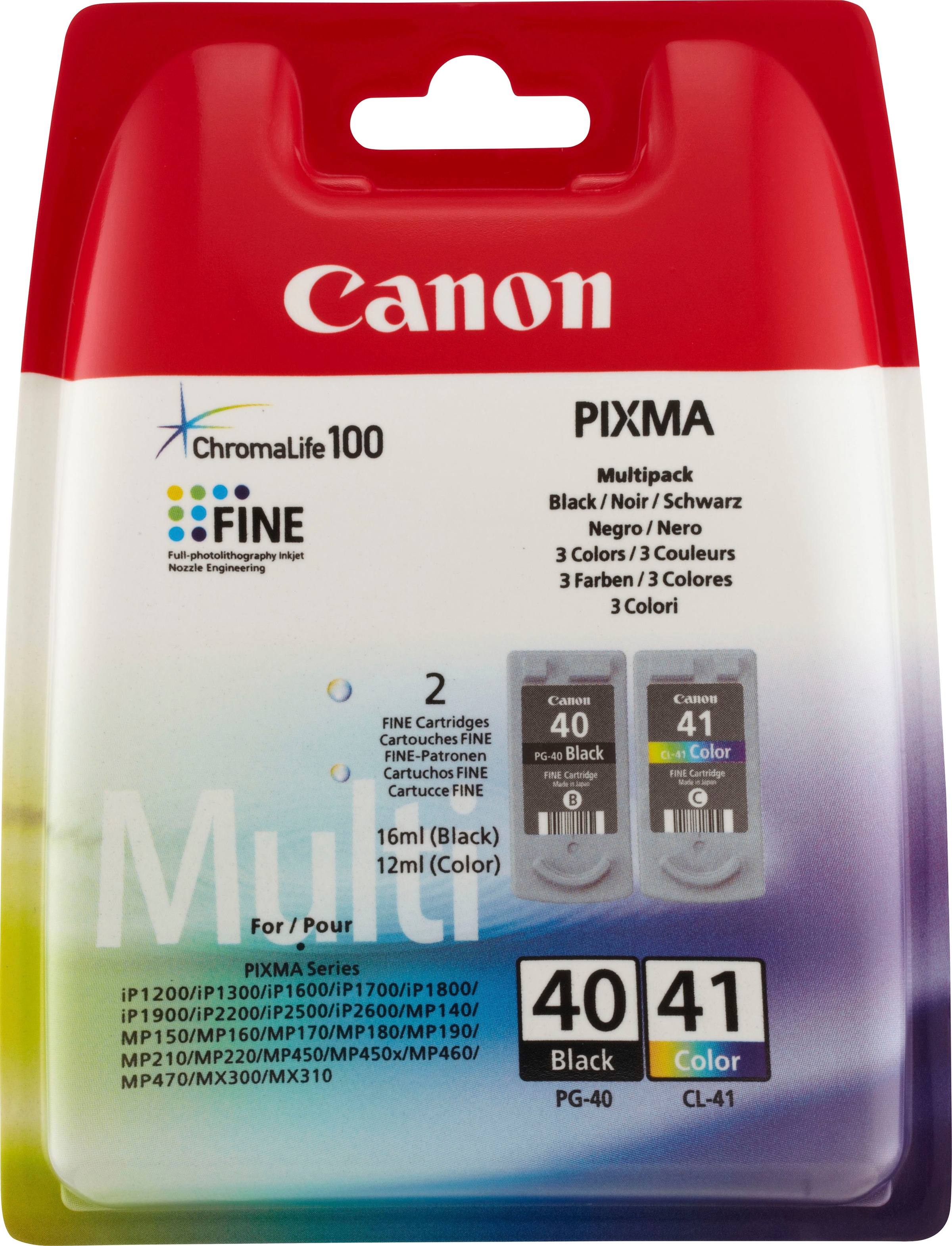 Canon Tintenpatrone »PG-40 CL-41«, (Spar-Set), original Druckerpatrone 40 schwarz 41... kaufen