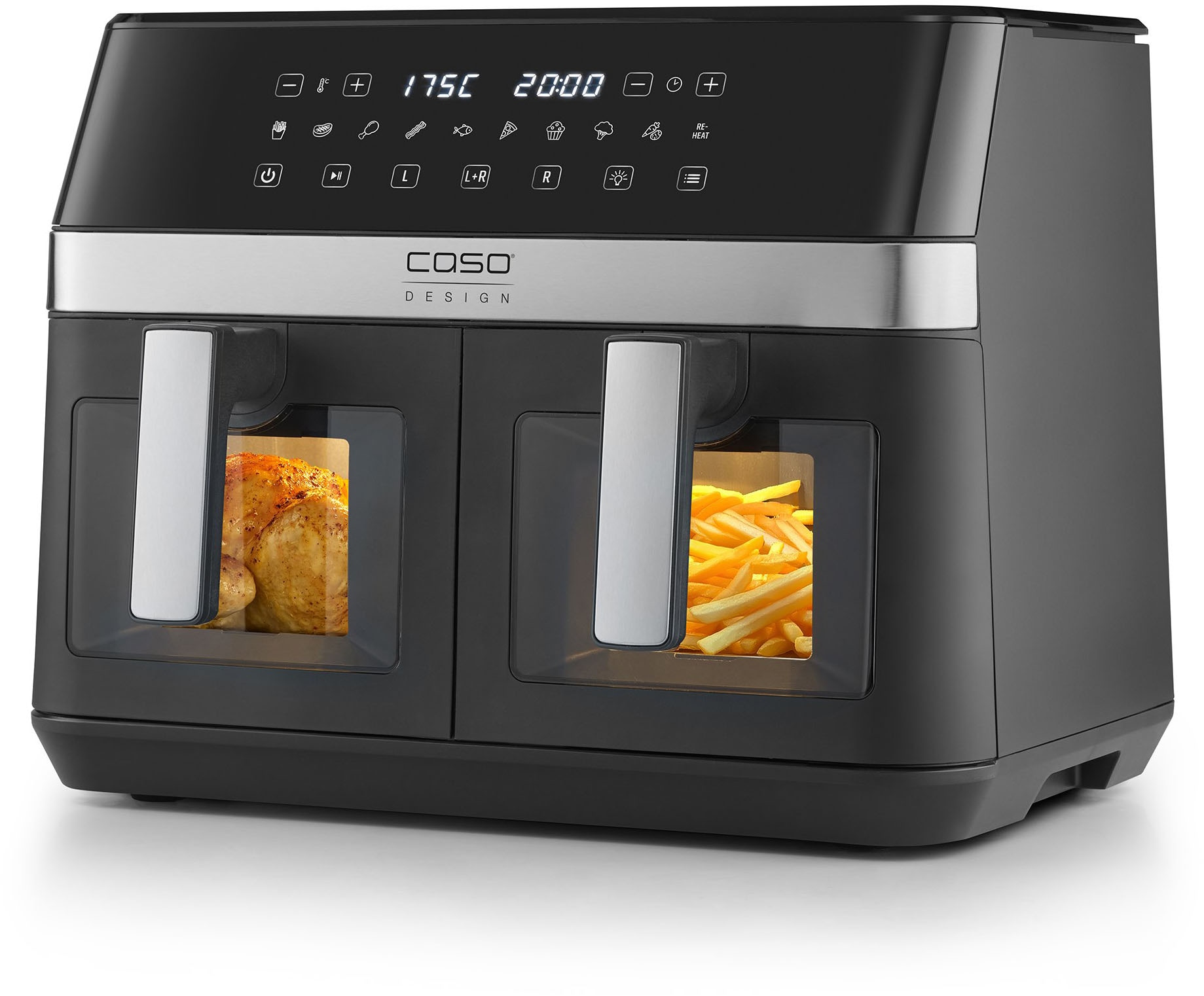 Caso Heißluftfritteuse »3186  Design AirFry DuoChef« 2200 W Fassungsvermögen 0 l