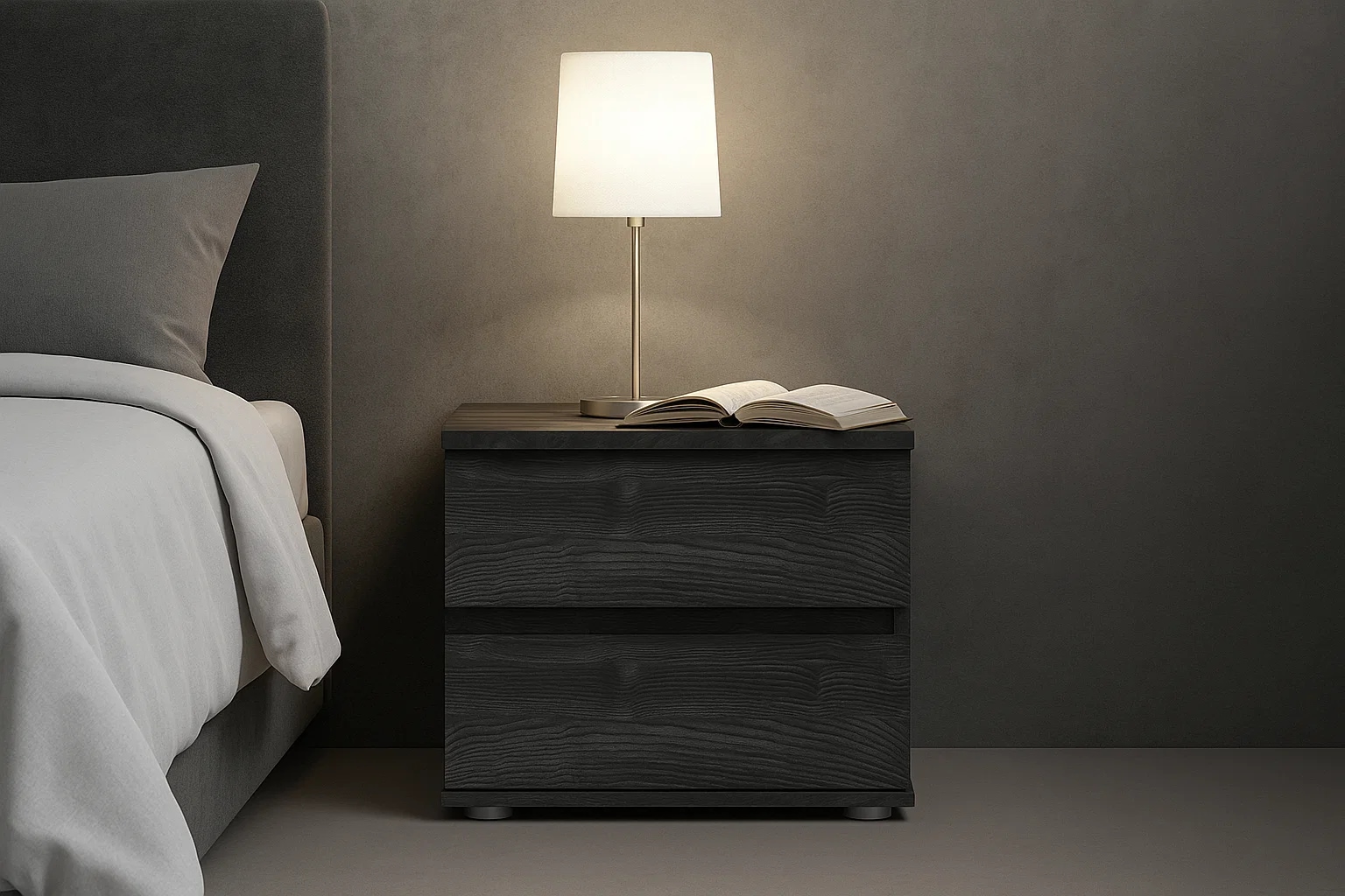 Home affaire Nachttisch »PRESSAC Nachtkommode mit 2 Schubladen, Set 2 Stücke« Set, zwei Stücke,  Set, 2 St., zwei Stücke, Nachtschränke, Maße B/T/H: 46,4/40,8/42,5cm