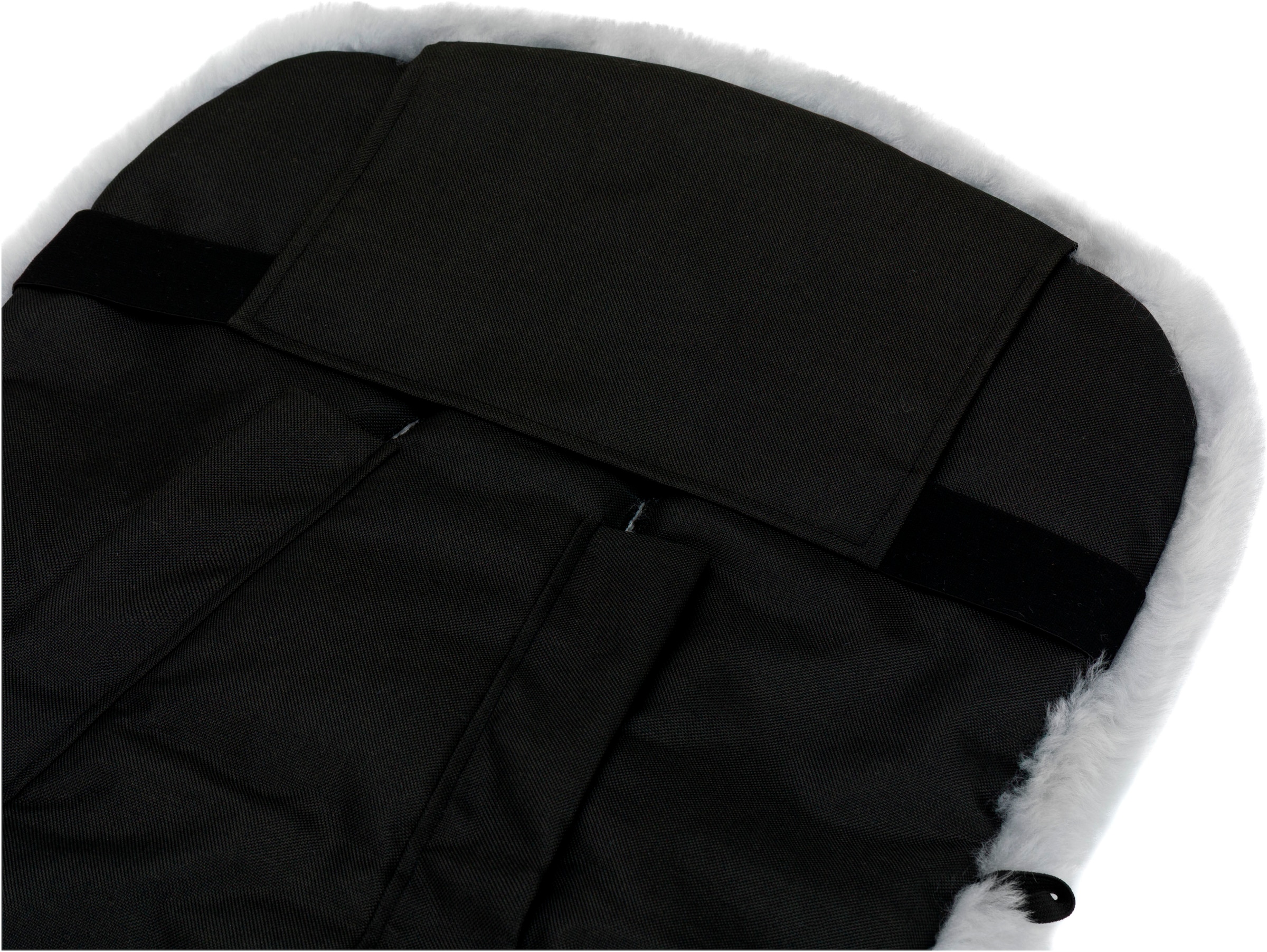 Fillikid Fußsack »Bernina Alpina, schwarz, Lammfell grau, Winterfußsack«