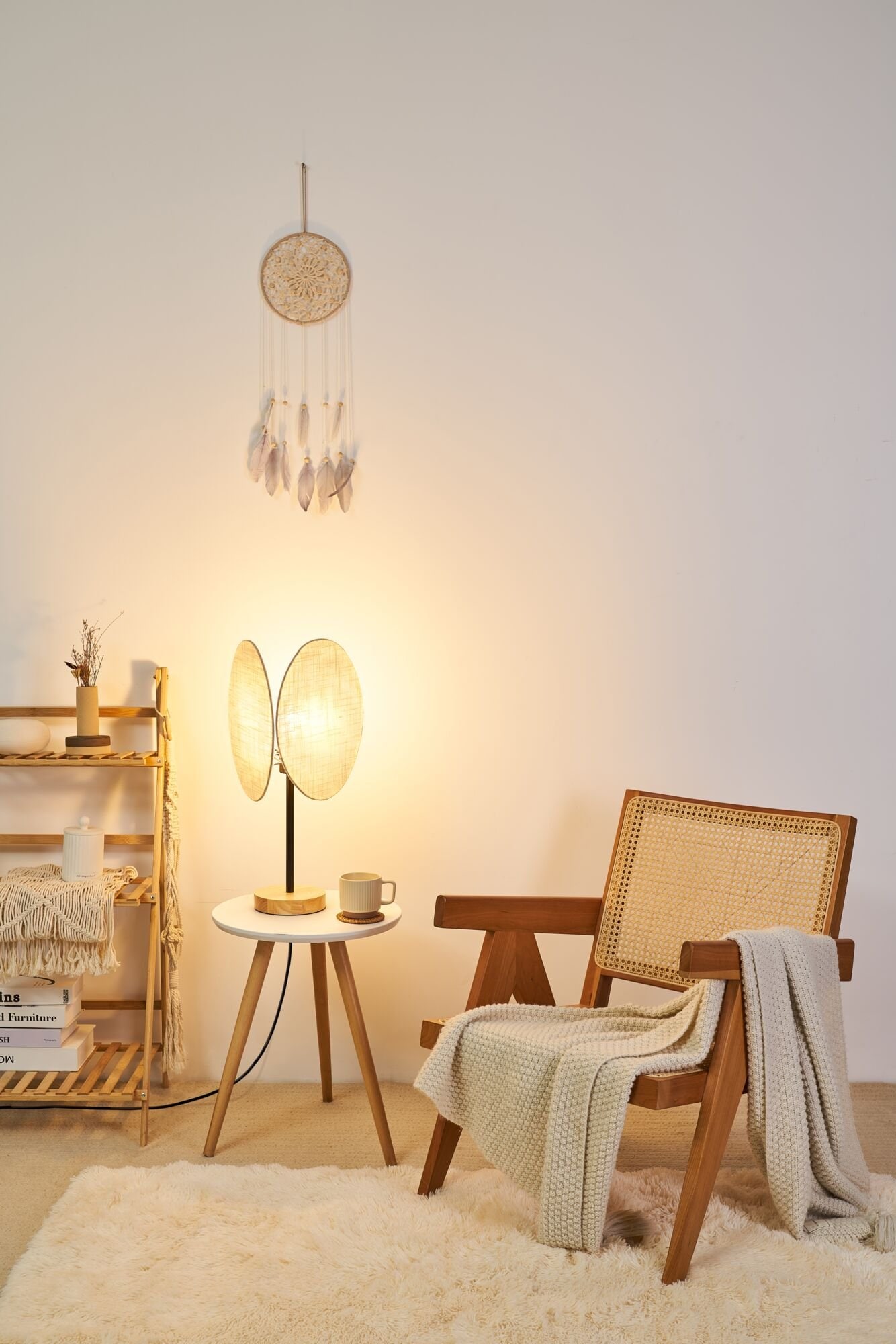 Pauleen Tischleuchte »Boho Darling max20W Beige 230V Metall/Holz/Stoff«, 1 flammig, Leuchtmittel E27 | ohne Leuchtmittel, E27