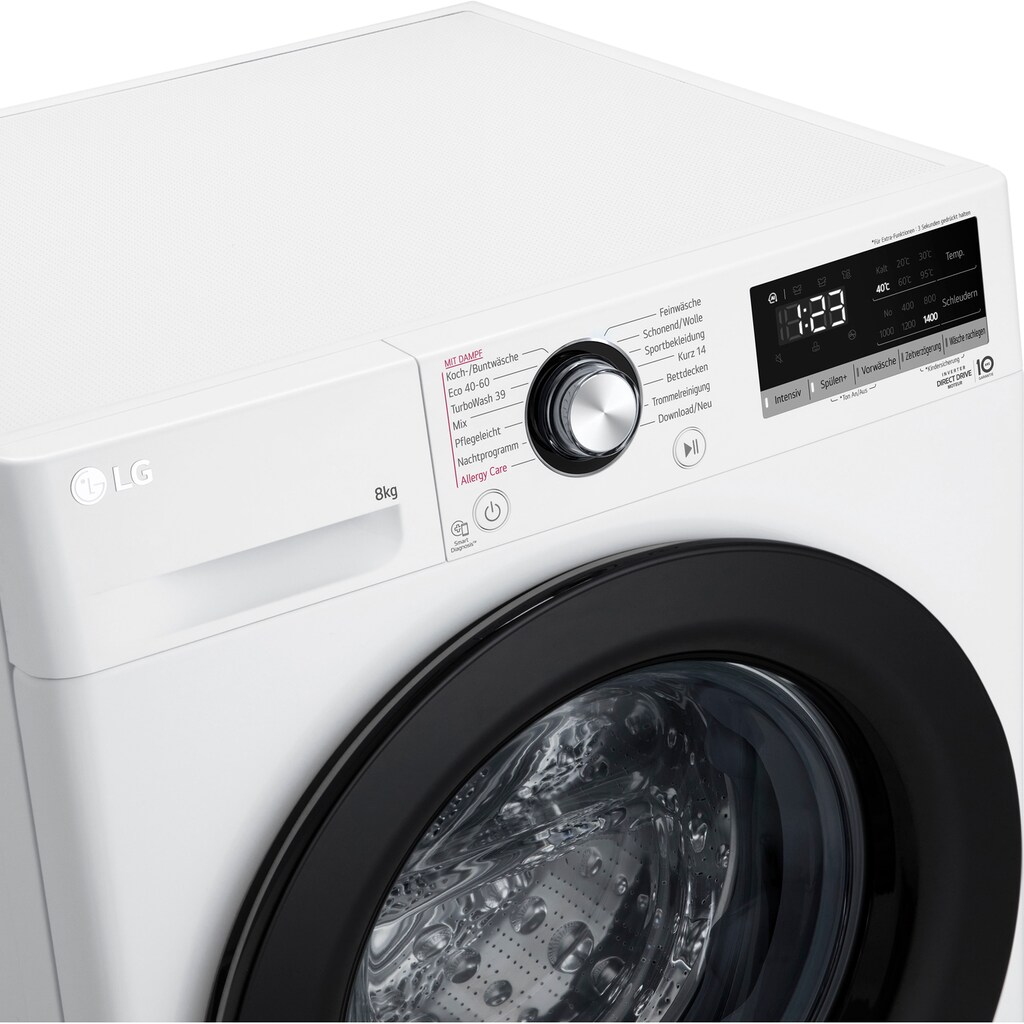 LG Waschmaschine »F4WV4085«, F4WV4085, 8 kg, 1400 U/min