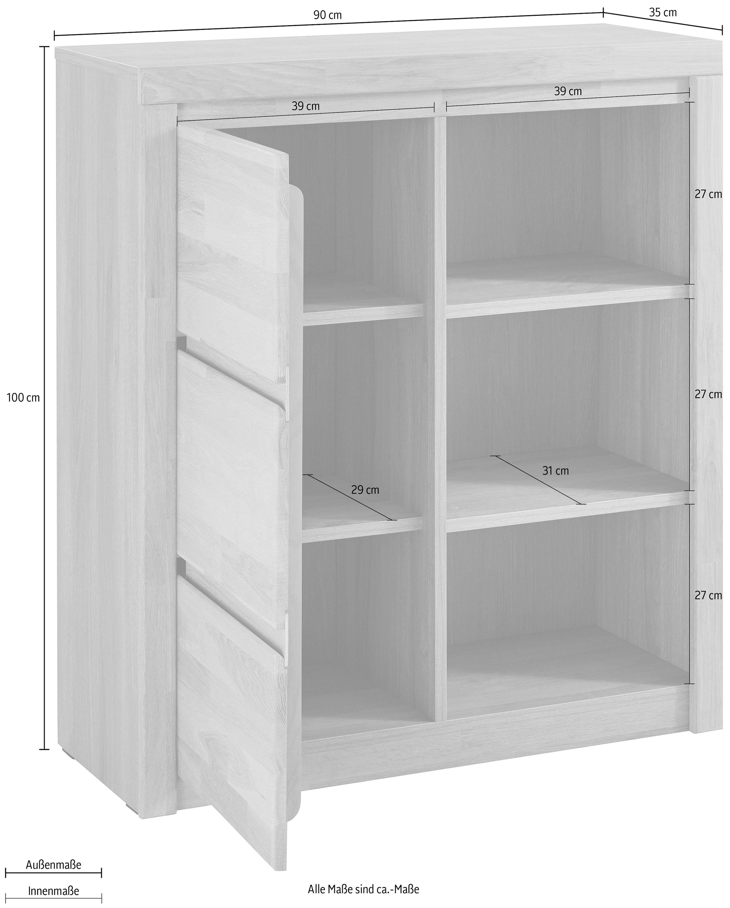 Woltra Highboard »Silkeborg«, Breite 90 cm auf Rechnung bestellen