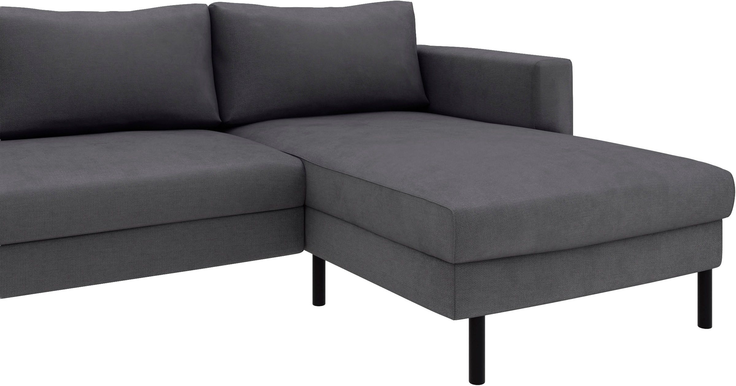 TRENDMANUFAKTUR Wohnlandschaft »Amazing II, wahlw. mit Schlaffunktion & Bettkasten, Fuß schwarz« Sofa in U-Form, in Cord, Struktur LEO o. Struktur LINO, Breite 305 cm