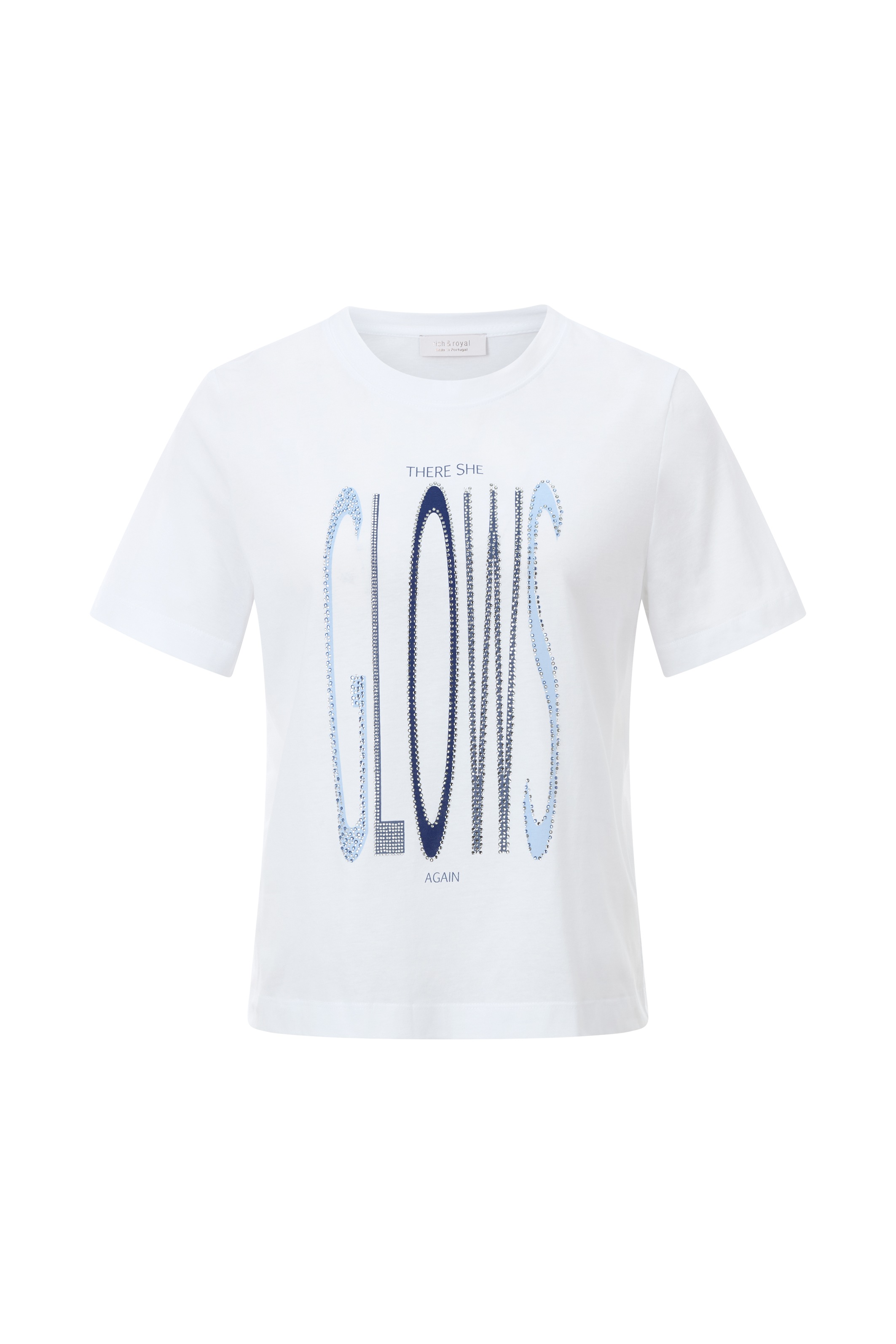 RICHROYAL Kurzarmshirt, Print "There she GLOWS again"