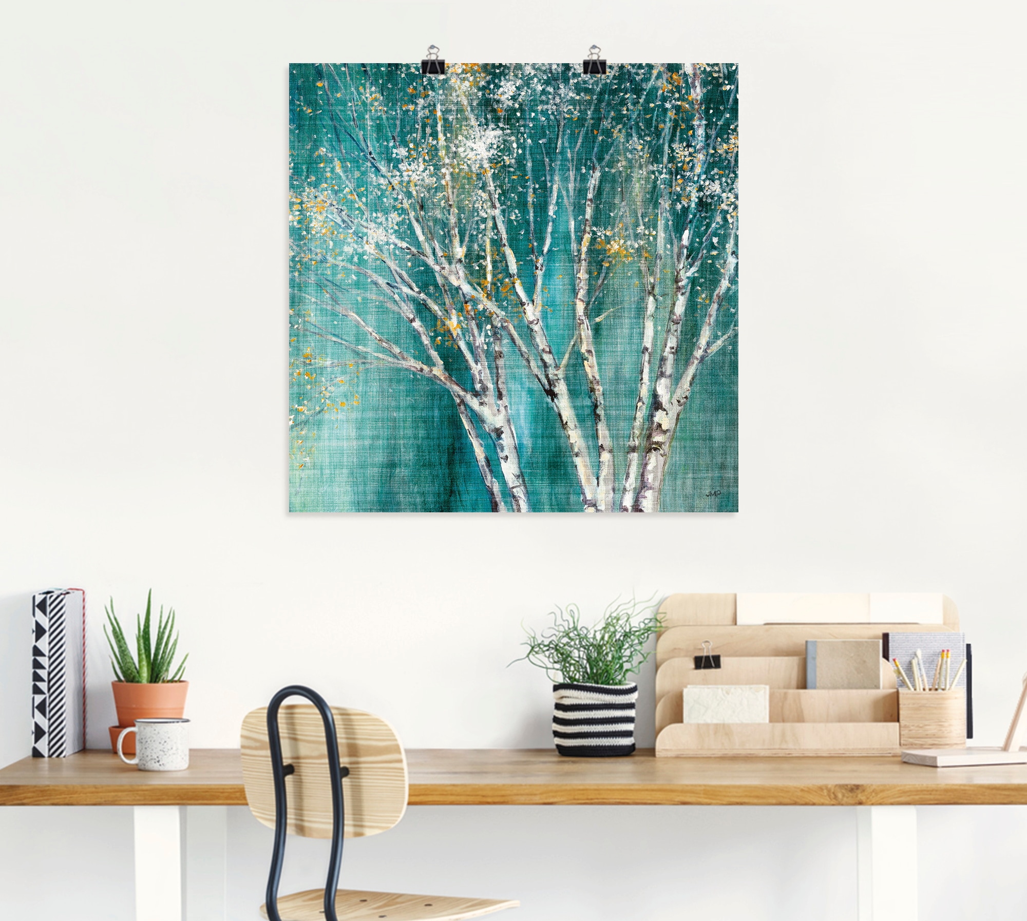 Artland Wandbild »Blaue Birke«, Bäume, (1 St.), als Leinwandbild,  Wandaufkleber oder Poster in versch. Größen auf Rechnung kaufen