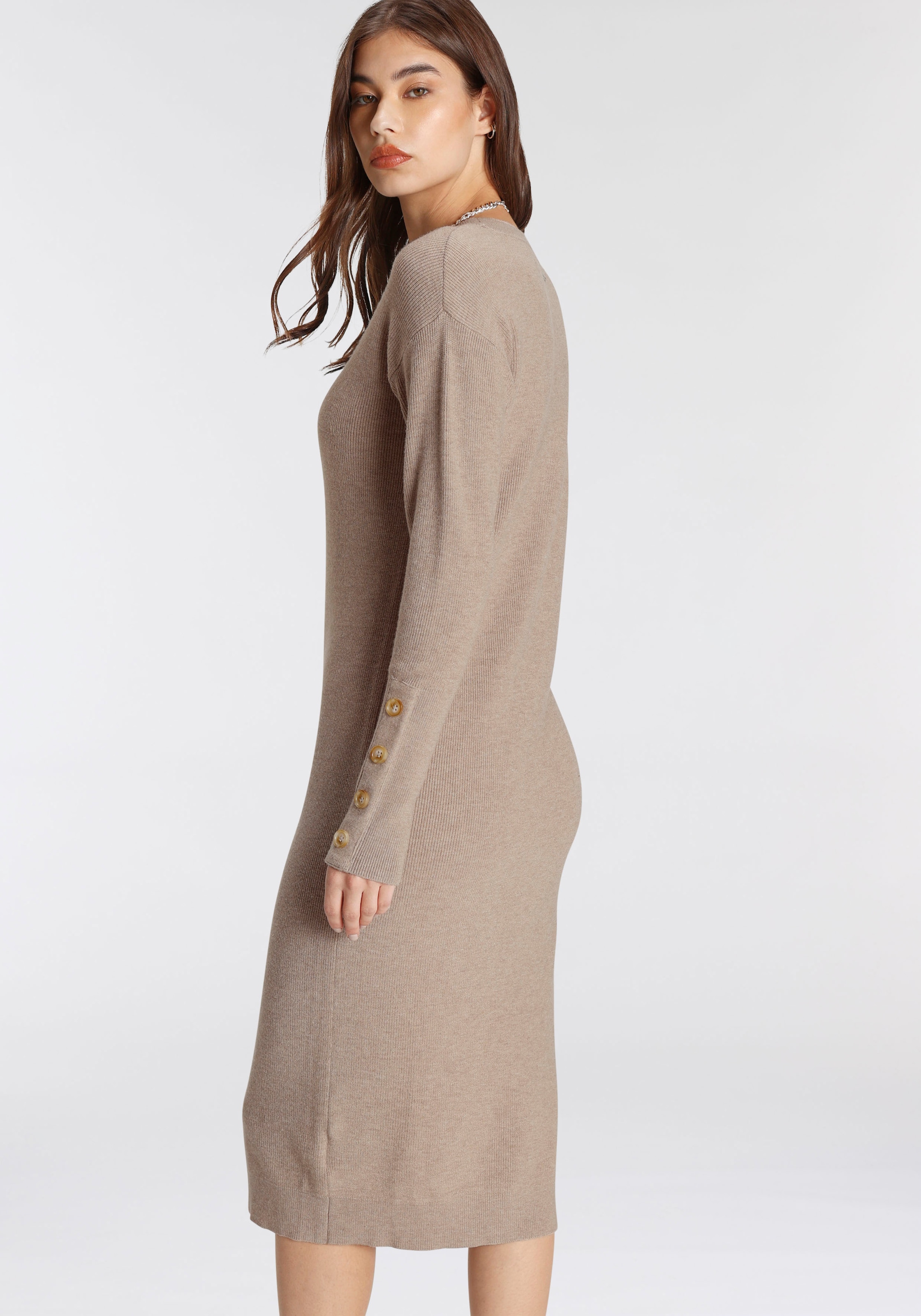 Laura Scott Strickkleid, mit Zierknöpfen