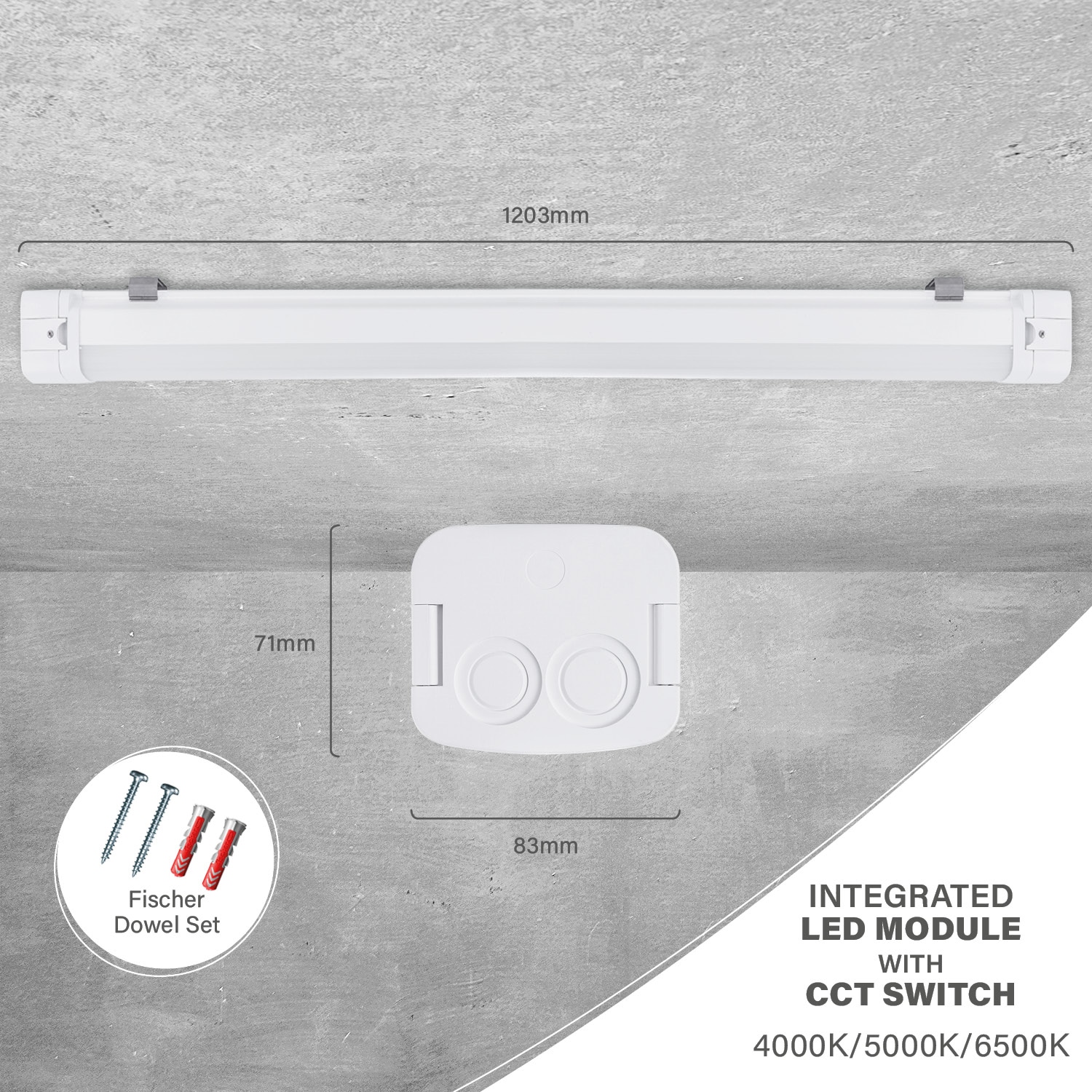 Paco Home Wandleuchte »KAYA« Farbwechsler | rot LED Feuchtraumleuchte Werkstattlampe Kellerlampe IP65 Wasserfest