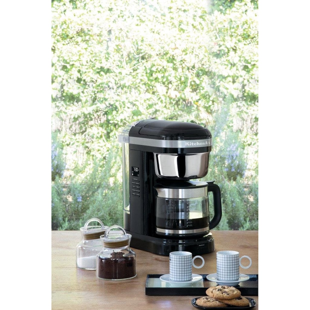 KitchenAid Filterkaffeemaschine »5KCM1209EOB ONYX BLACK«, 1,7 l Kaffeekanne, goldfarbener Permanentfilter