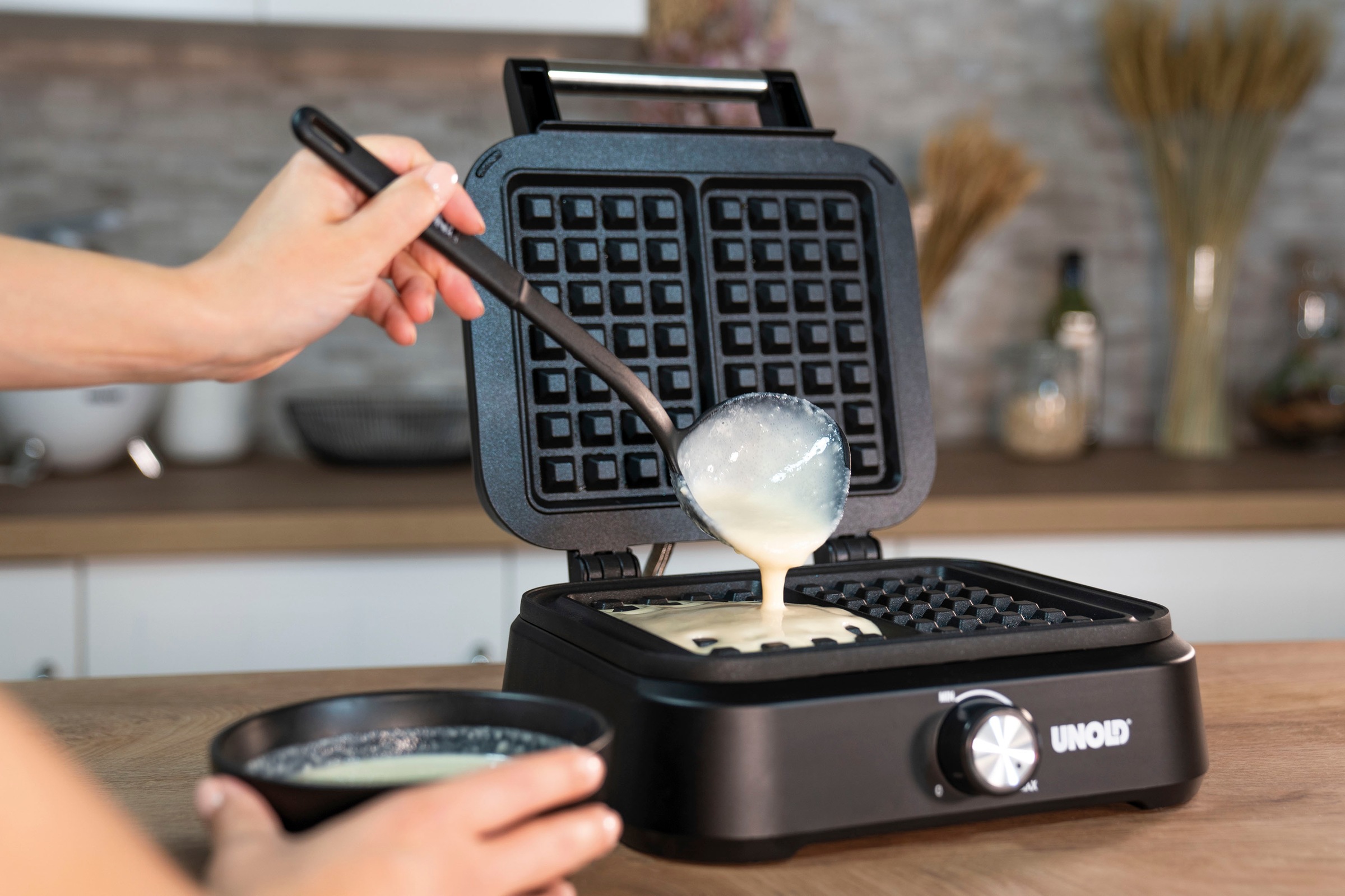 Unold Waffeleisen »48275«, 1500 W, Belgisches Waffeleisen Brüssel