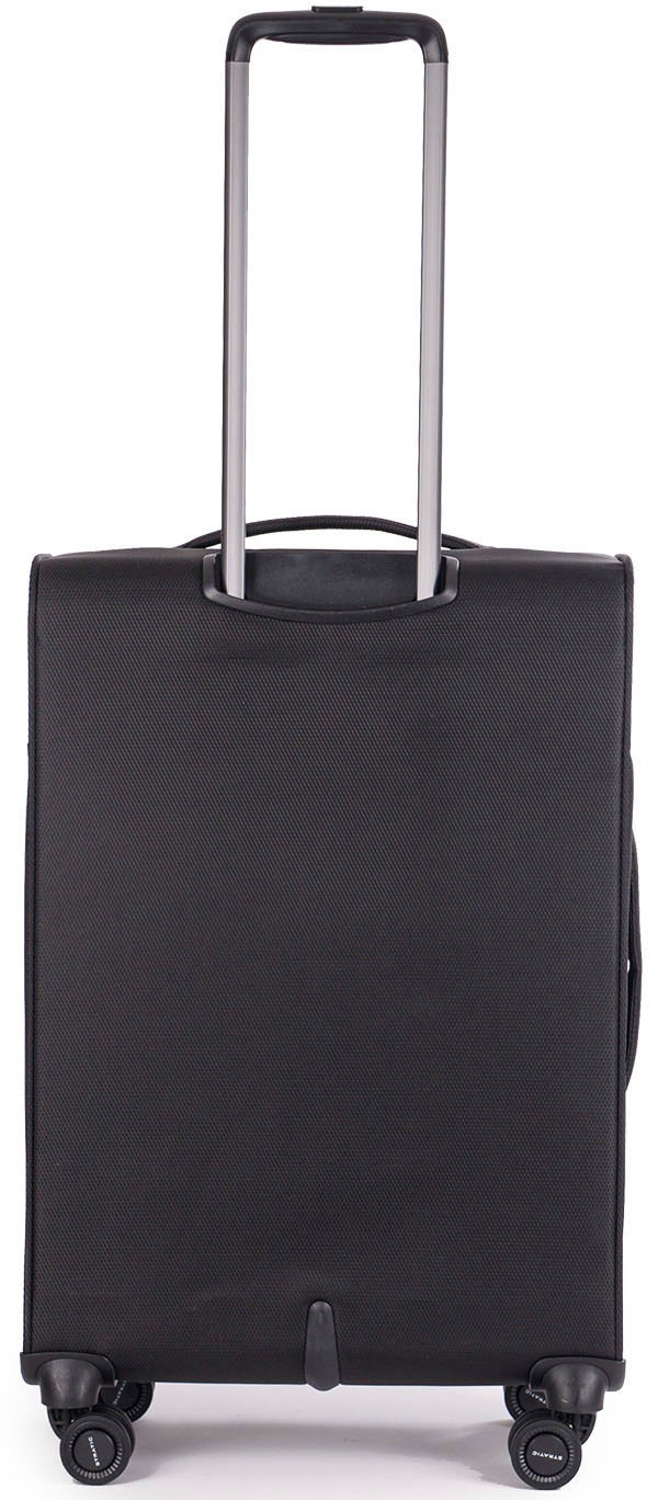 Stratic Weichgepäck-Trolley »Stratic Light + M, black«, 4 Rollen, Reisekoffer Reisegepäck Aufgabegepäck TSA-Zahlenschloss