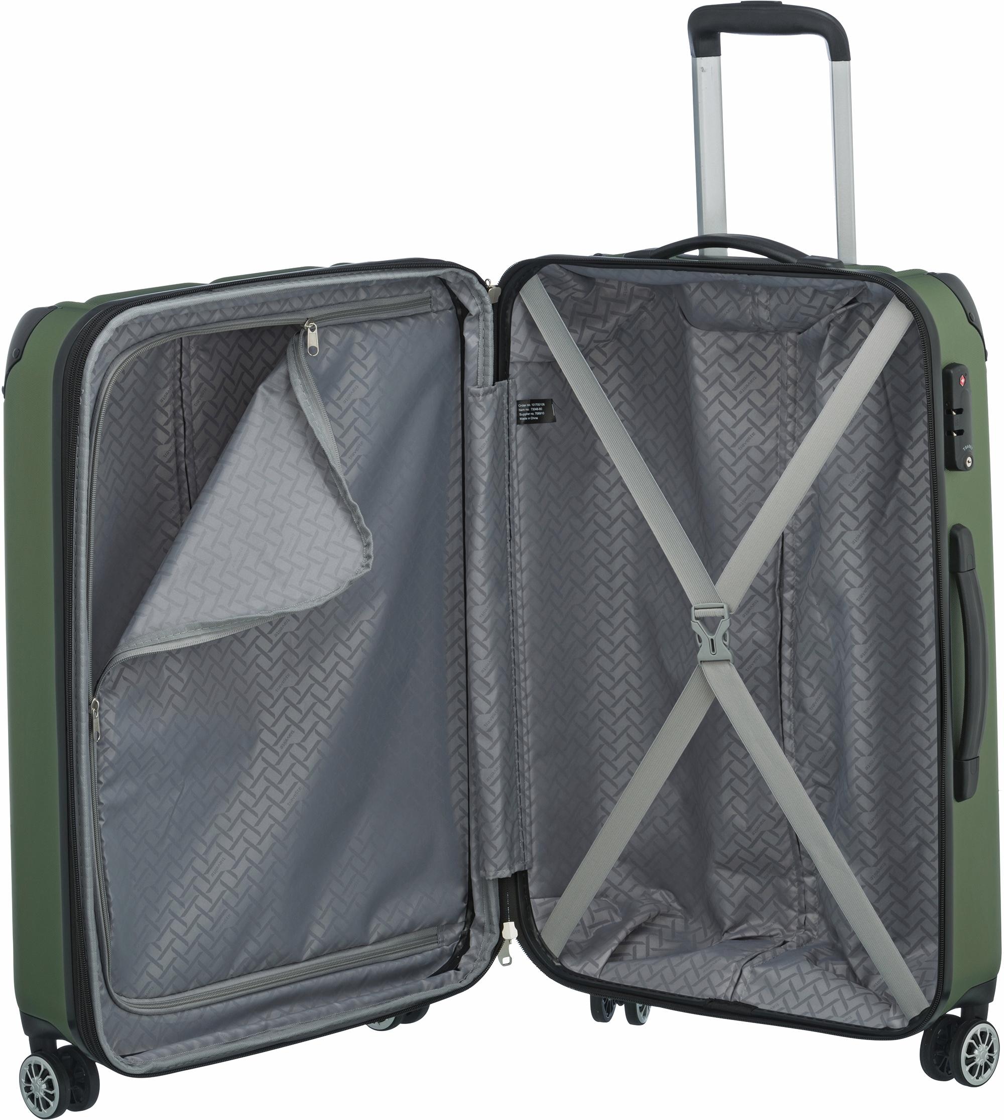 travelite Hartschalen-Trolley »CITY M«, 4 St. Rollen, Reisekoffer Koffer mittel groß Reisegepäck Hartschalenkoffer