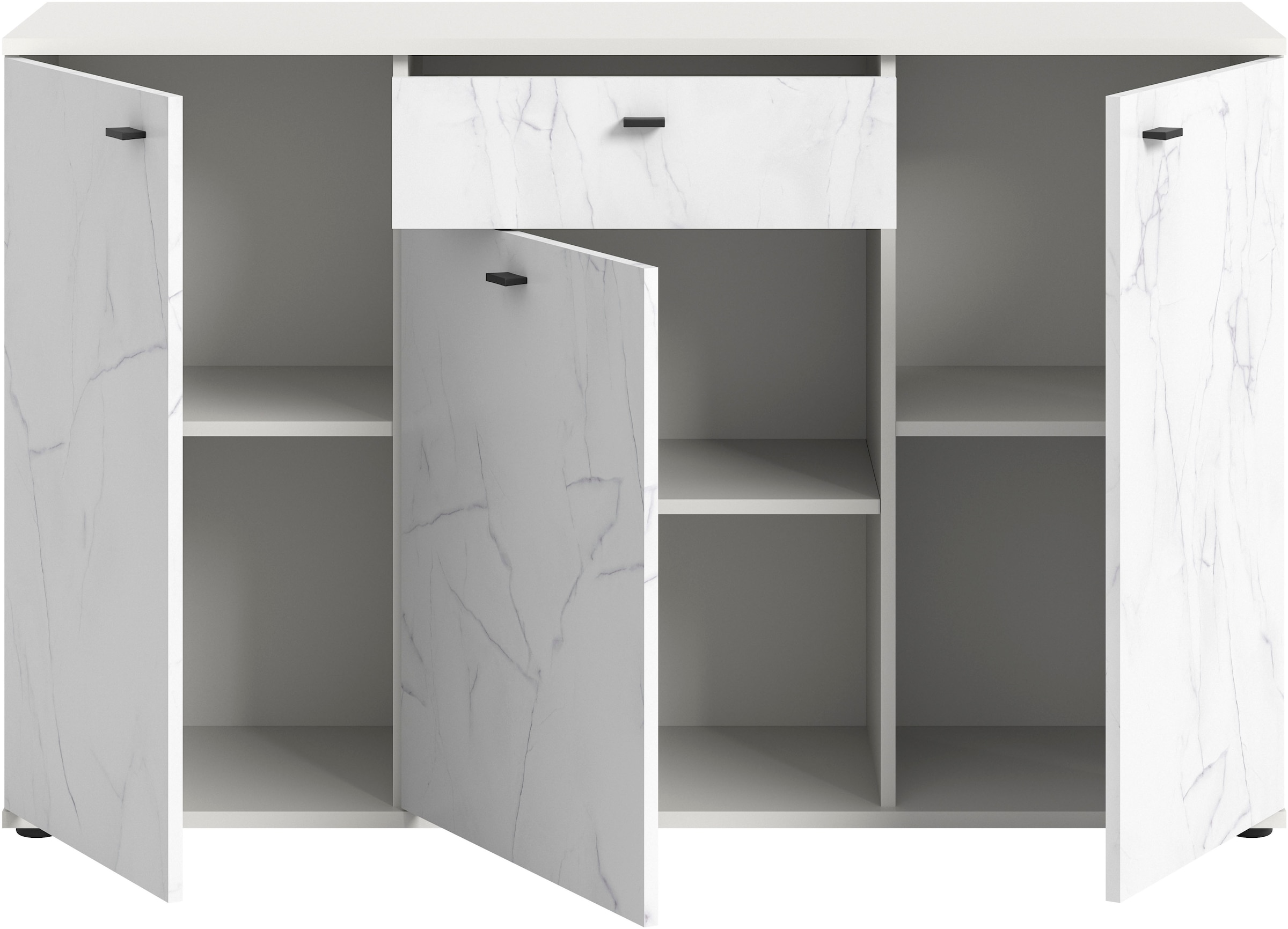 Home affaire Sideboard »CALCOLO, Breite 138cm, 3 Türen, 1 Schubkasten, 6 Fächer« Anrichte, Kommode, Schrank