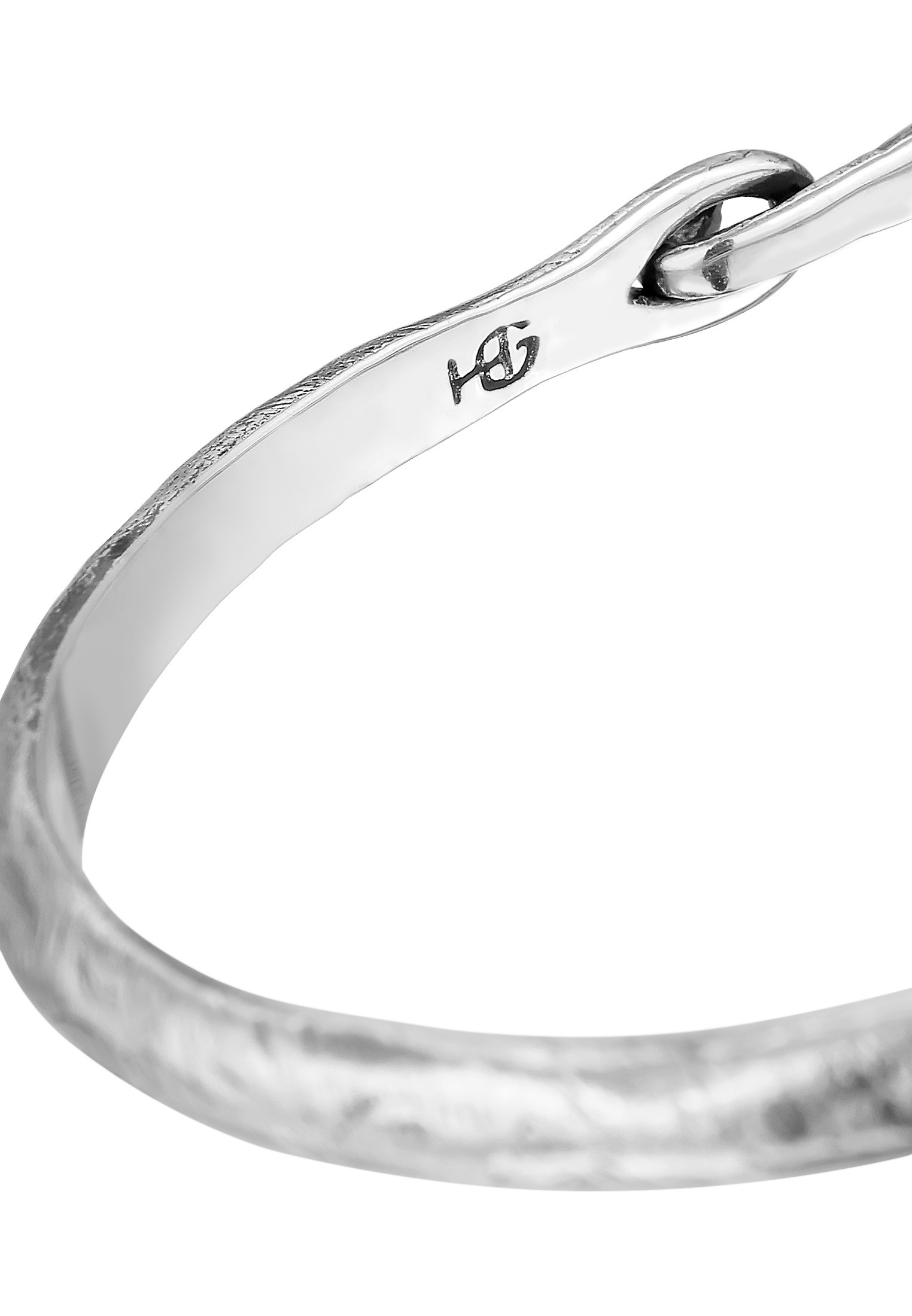 HAZE & GLORY Armreif »Armband Armreif - Hook Small gehämmert 925 Silber«