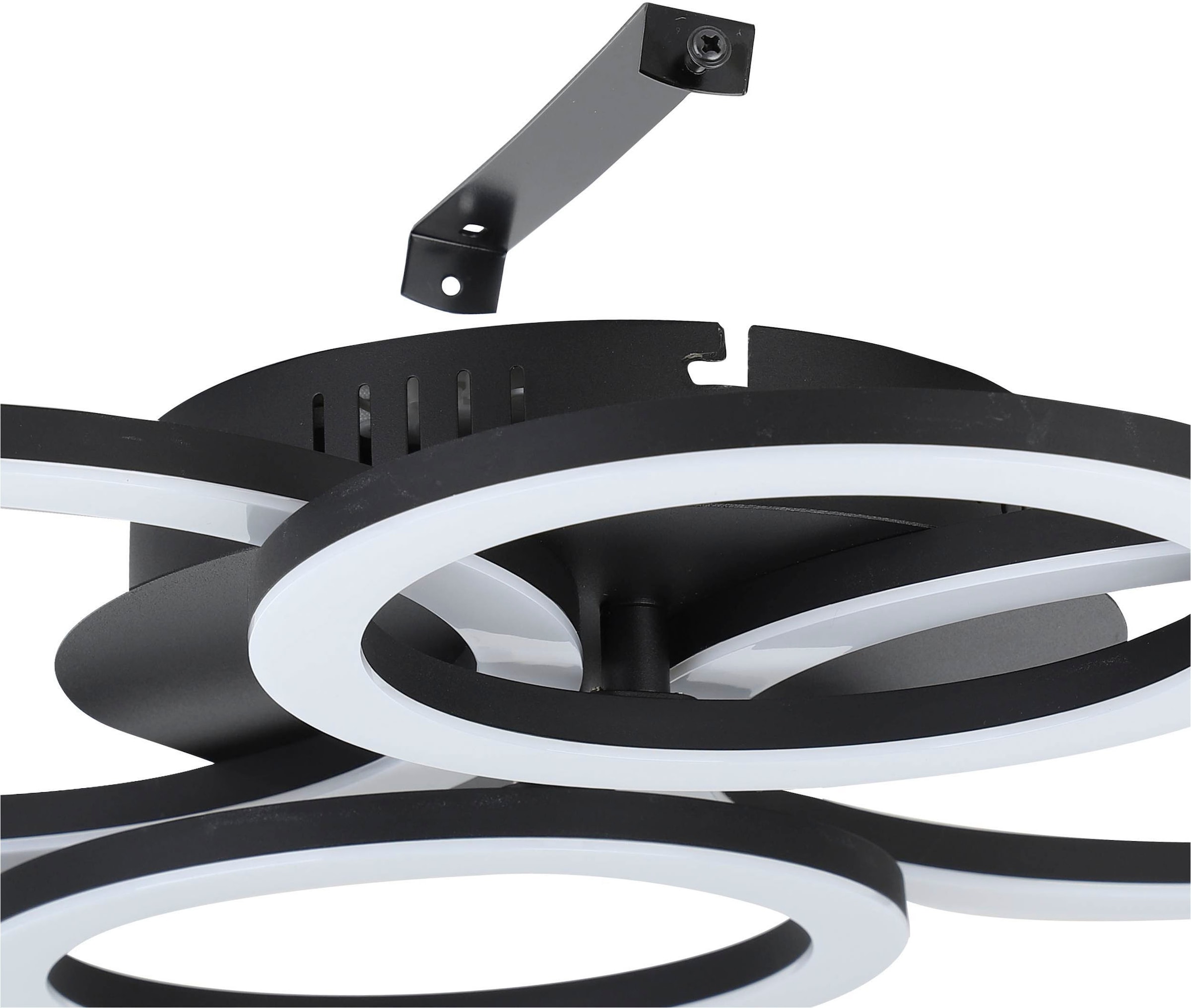 EGLO Deckenleuchte »PARRAPOS-Z Deckenlampe schwarz, TuneableWhite, ZigBee 3.0, Disco-Modus« LED-Modul 1 Stk. warmweiß - kaltweiß App /Sprachsteuerung Alexa, ‎‎‎‎‎‎‎‎‎45x61,5x8cm, exkl. Fernbedienung