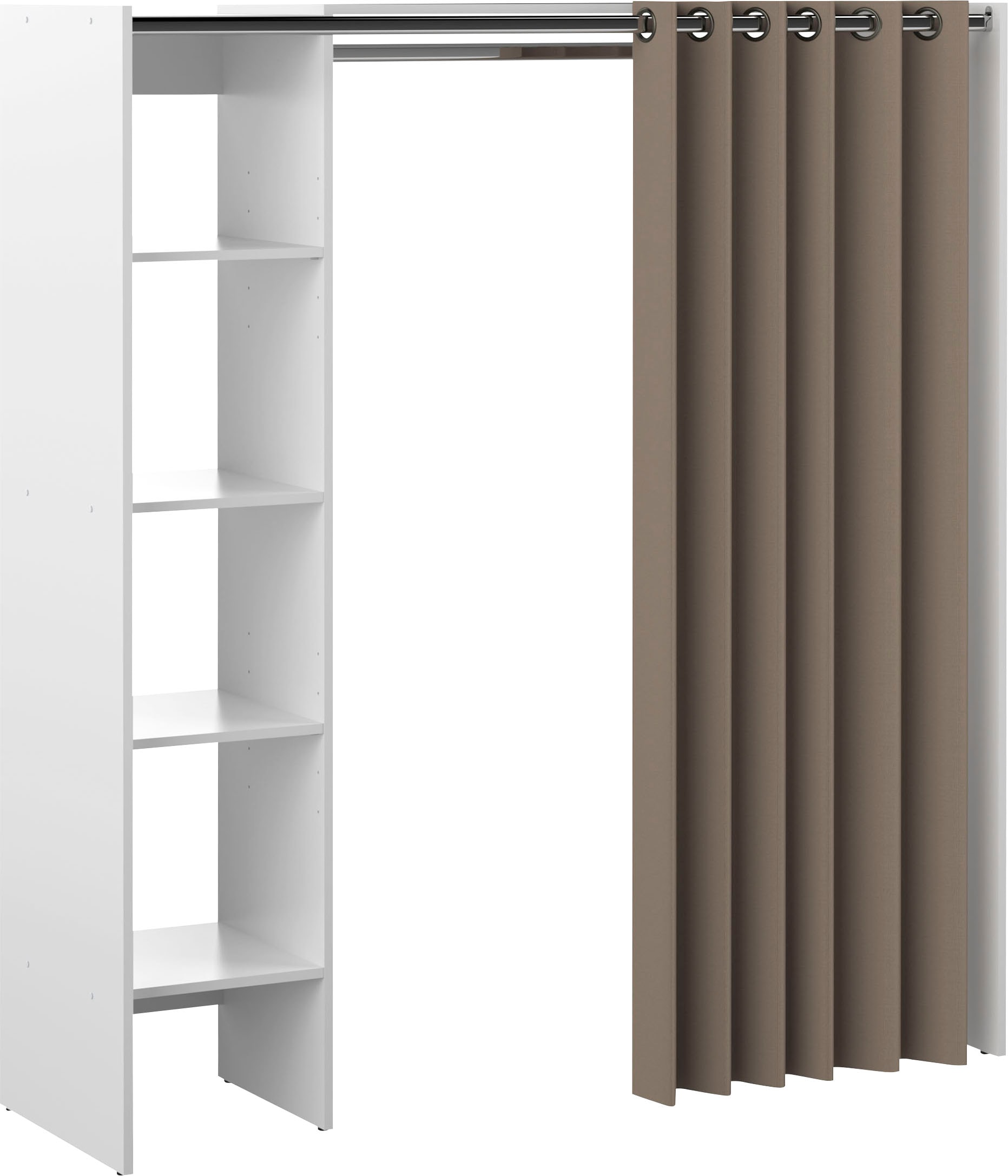 TemaHome Kleiderschrank »Tom«, Höhe bequem ausziehbarer cm Fächer, kaufen viele und Kleiderschrank, 181 Vorhang