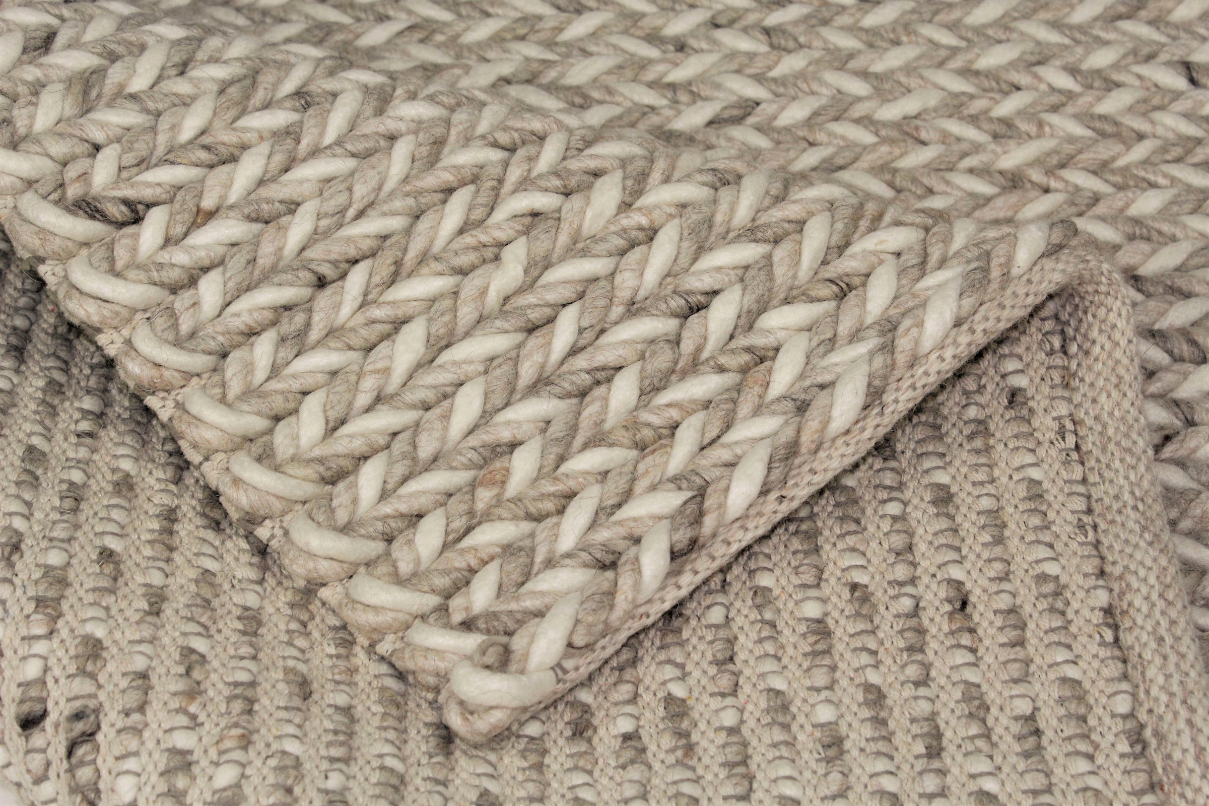 Dekowe Hochflor-Teppich »Enja«, rechteckig, 25 mm Höhe, Handweb Teppich, Strickoptik, handgewebt