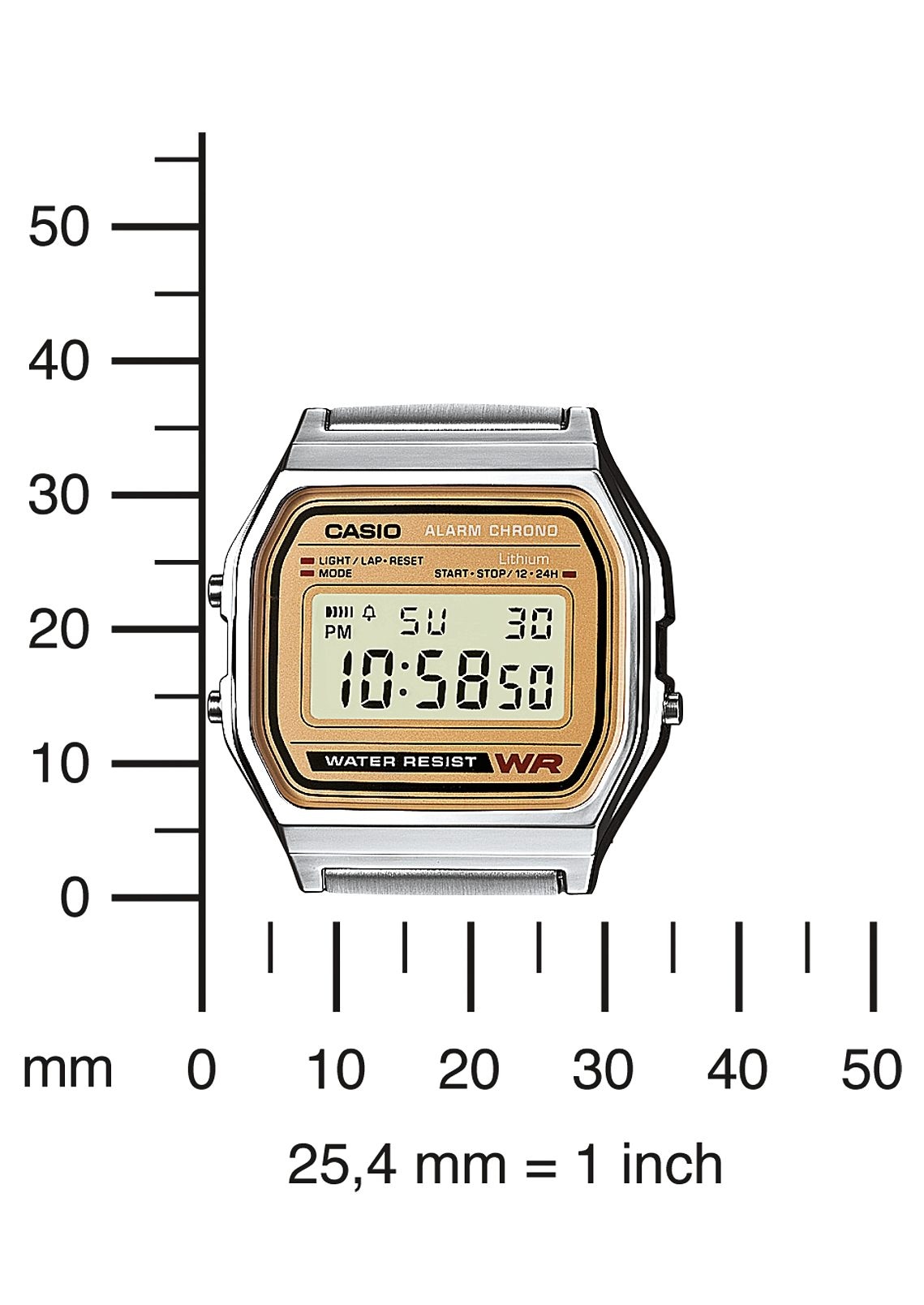CASIO VINTAGE Chronograph, Quarzuhr, Armbanduhr, Damenuhr, Herrenuhr, Digitaluhr,Edelstahlarmband