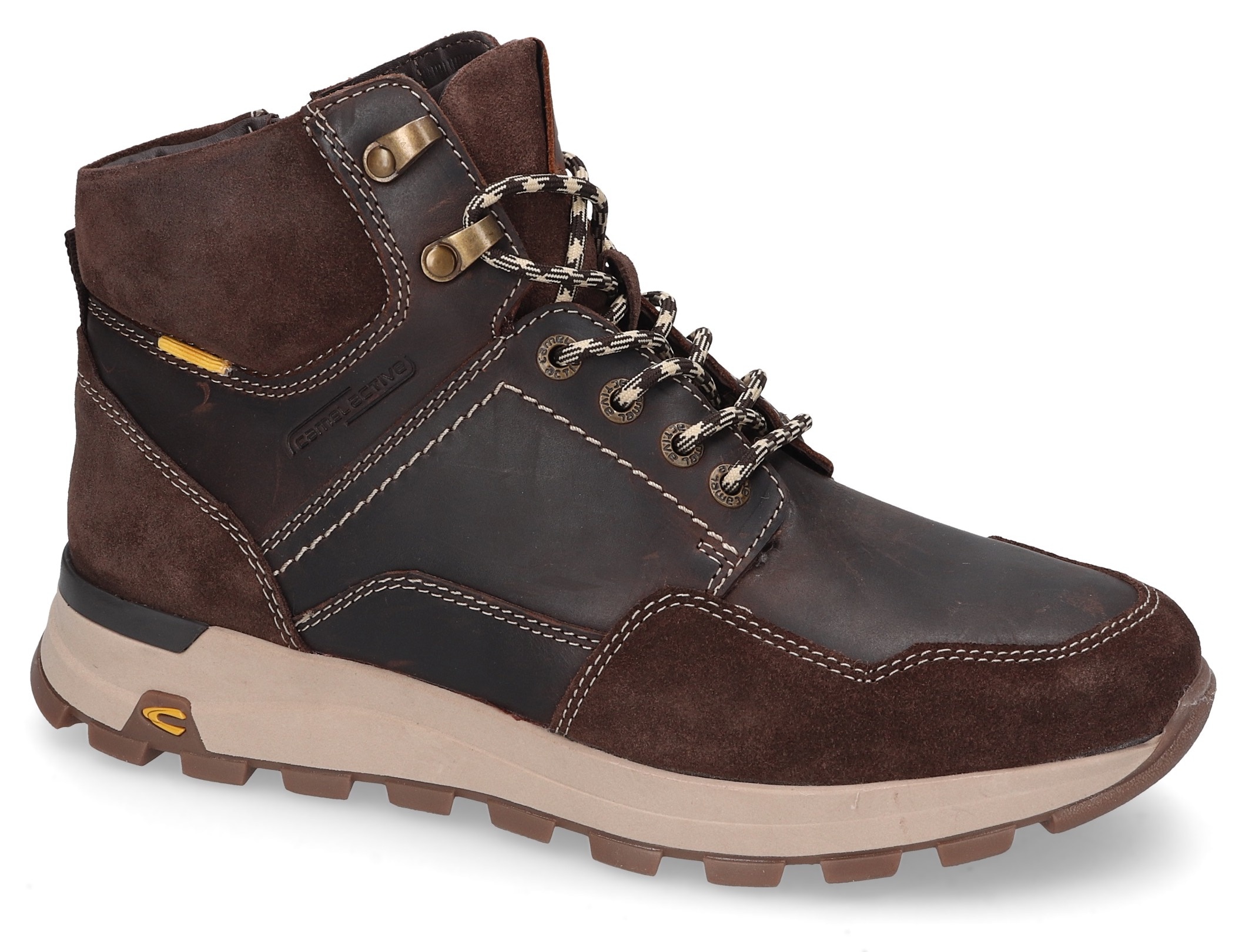 camel active Schnürboots, Schnürboos, High Top Sneaker, Winterboots mit Wechselfußbett