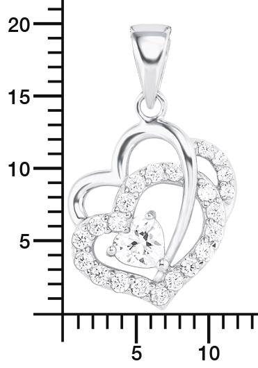 Amor Kette mit Anhänger »Herzen« mit Zirkonia (synth.)