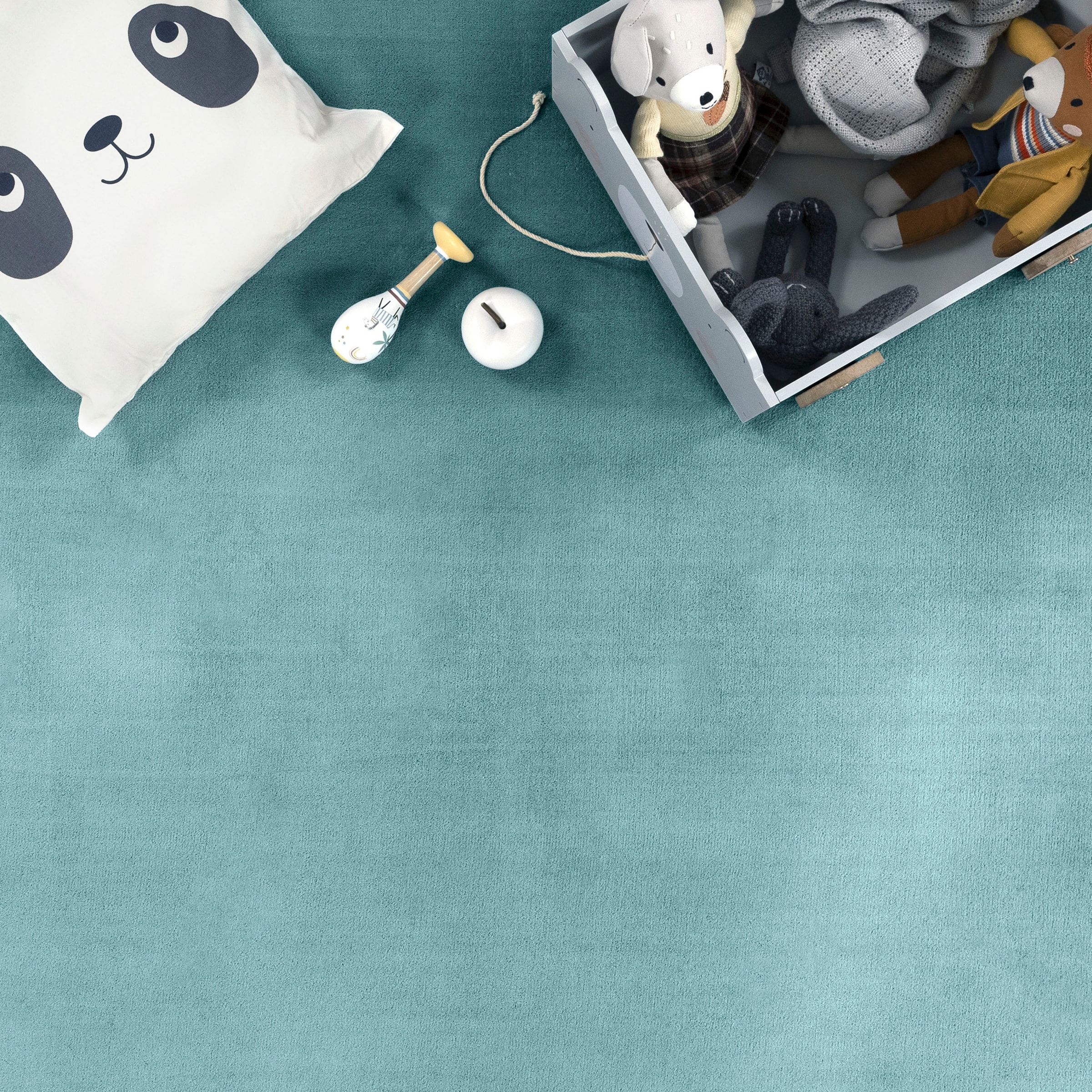 Paco Home Teppich »Tatami 475«, rund, 24 mm Höhe, Kurzflor, Uni Farben, mit Memory Foam, waschbar