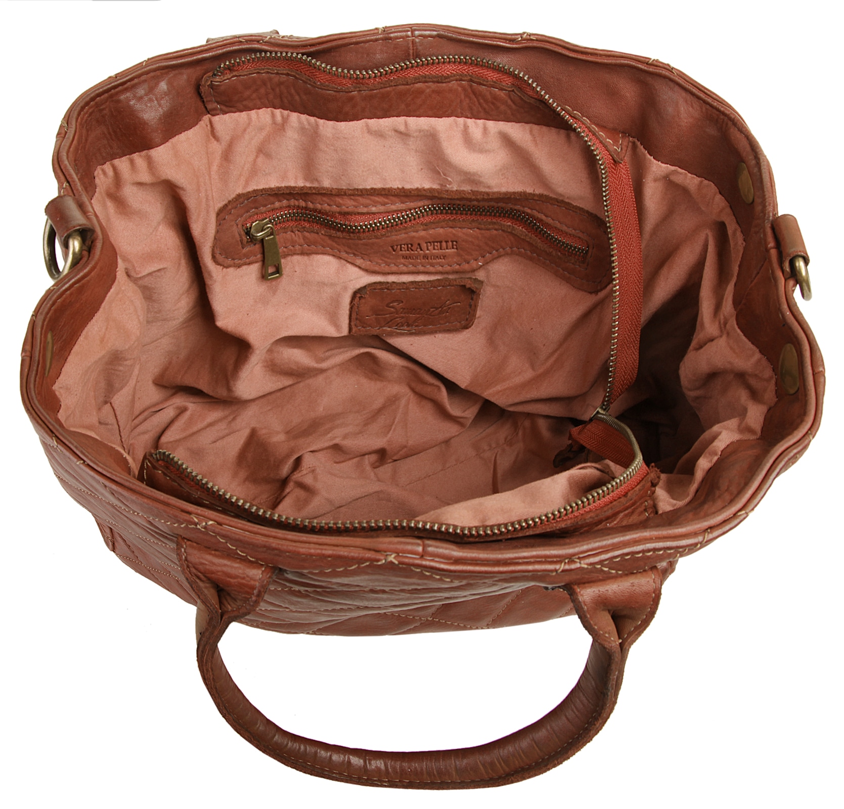 Samantha Look Henkeltasche, echt Leder, Made in Italy