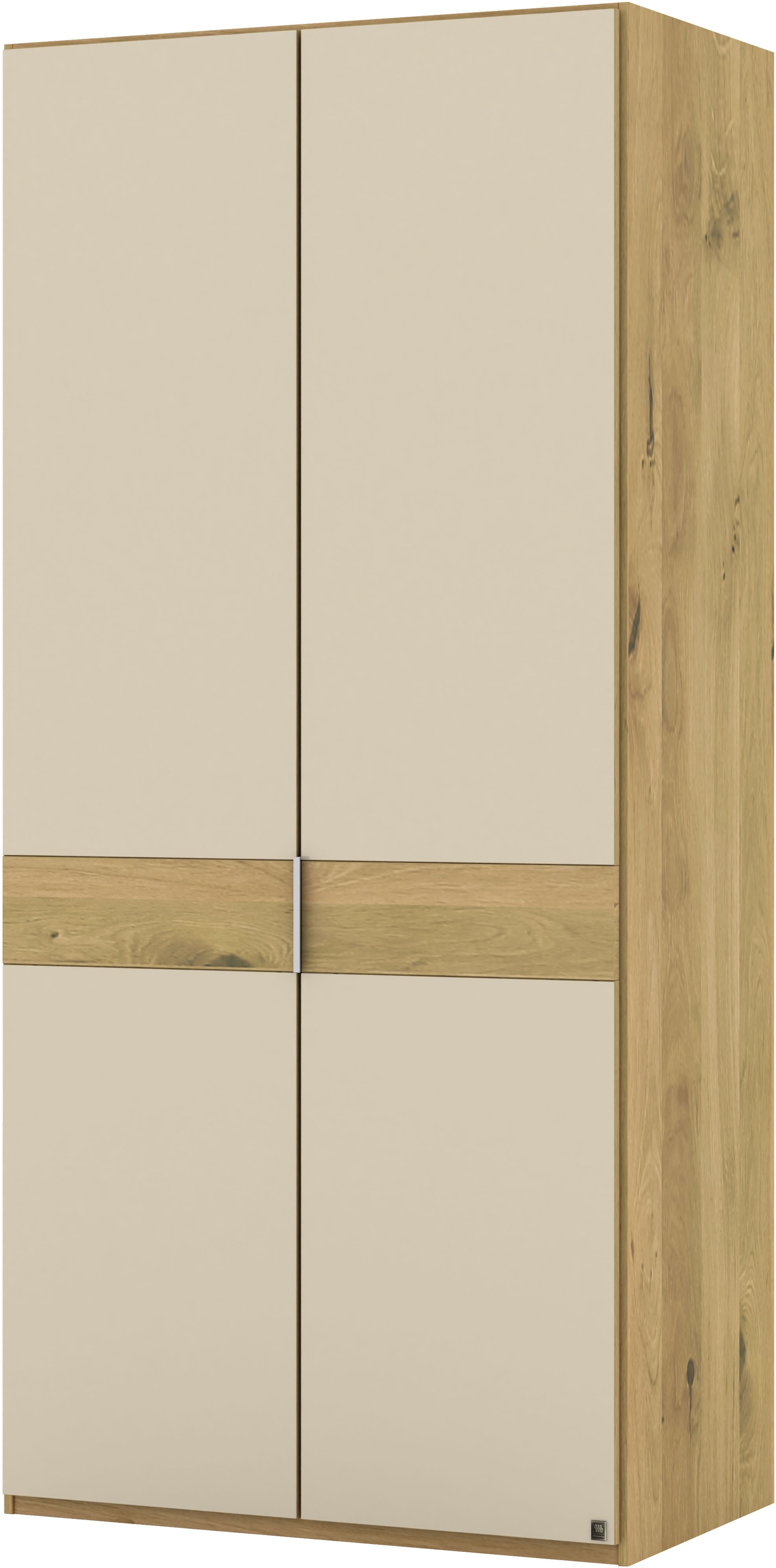 Musterring Drehtürenschrank »Savona, Kleiderschrank, Schrank, Garderobe, teilmassiv Eiche« mit Türdämpfern, mit Spiegel oder Glas, extra Böden, MADE IN GERMANY,  Türen in Bianco-Eiche massiv, Spiegel-/Glastüren, verschiedene Größen