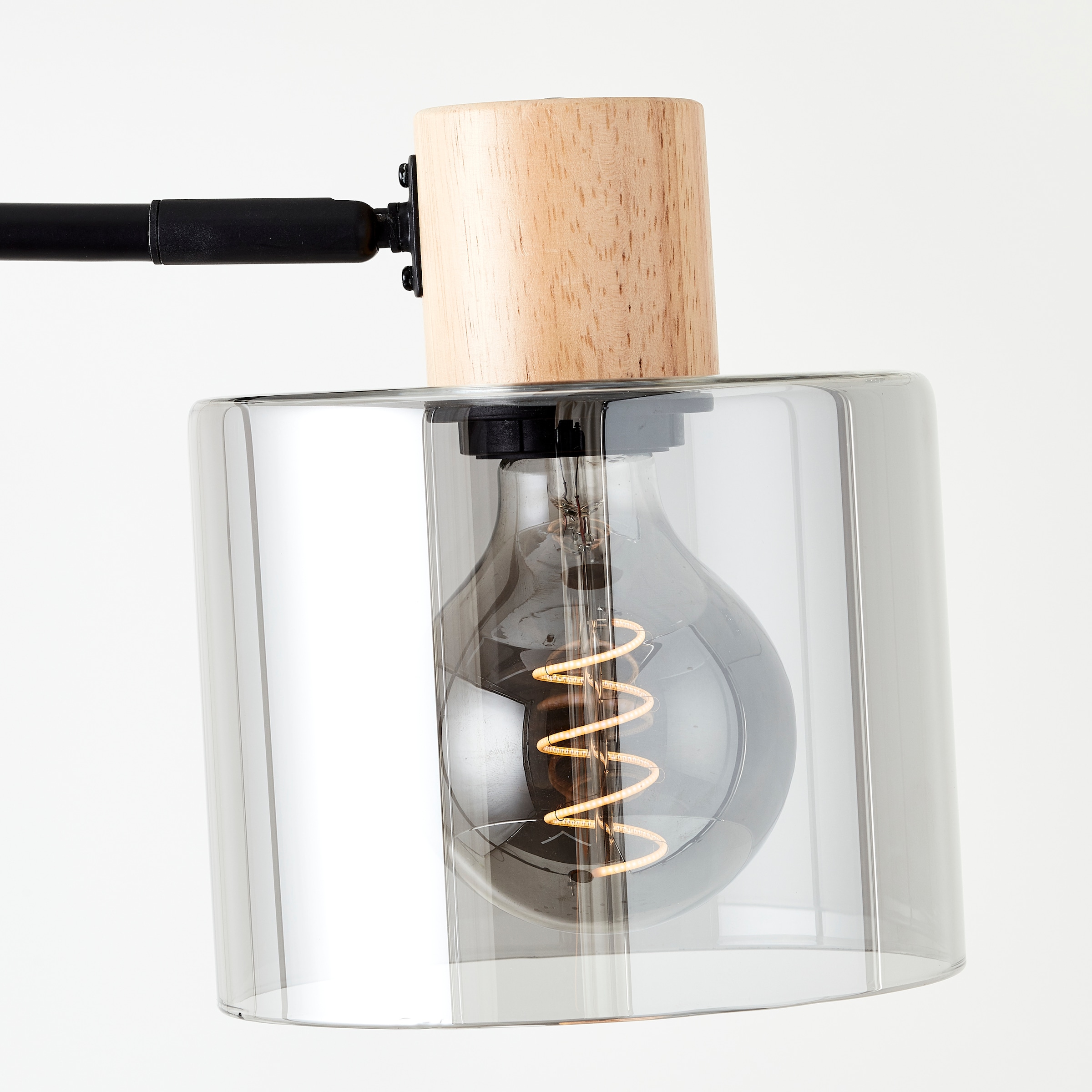 Stehlampe 1 kaufen Brilliant online cm, flammig-flammig, »Weald«, E27, Metall/Glas/Holz, 160 schwarz/rauch/holz Jahren mit Garantie | 3 XXL Höhe