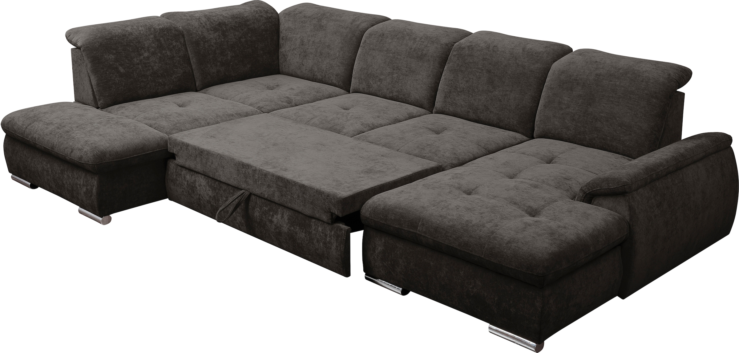 WERK2 Wohnlandschaft »Pula« verstellbare Kopfteile, mit Schlaffunktion und Bettkasten