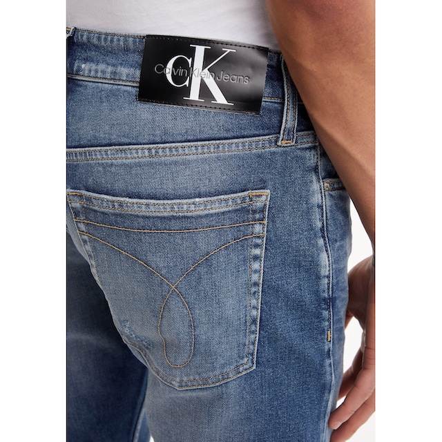 Calvin Klein Jeans Slim-fit-Jeans »SLIM«, mit Calvin Klein Leder-Badge bei  ♕