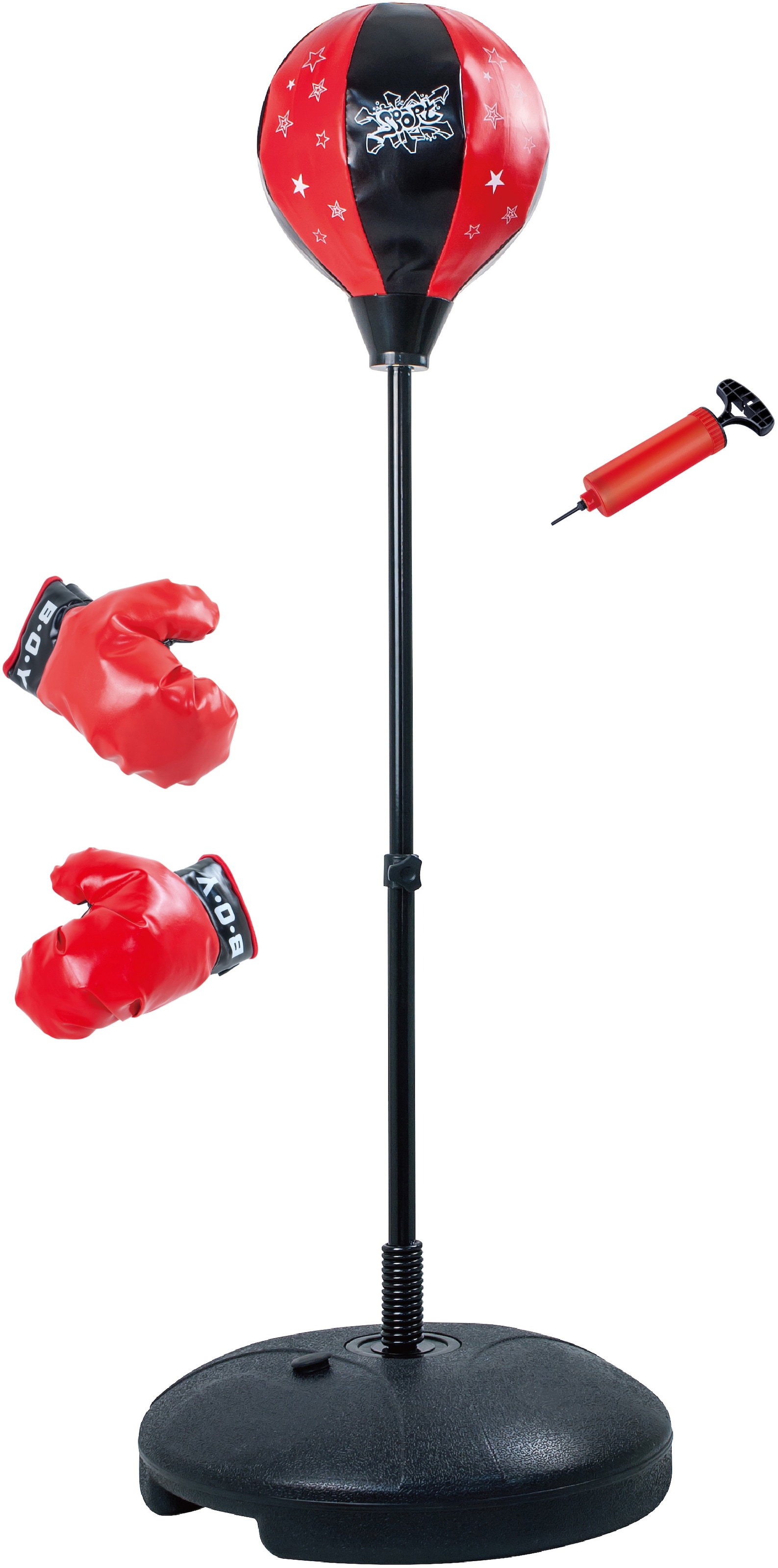 (Set, Punchingball L.A. »Stand-Boxsack höhenverstellbar«, bei Boxhandschuhen) mit Sports