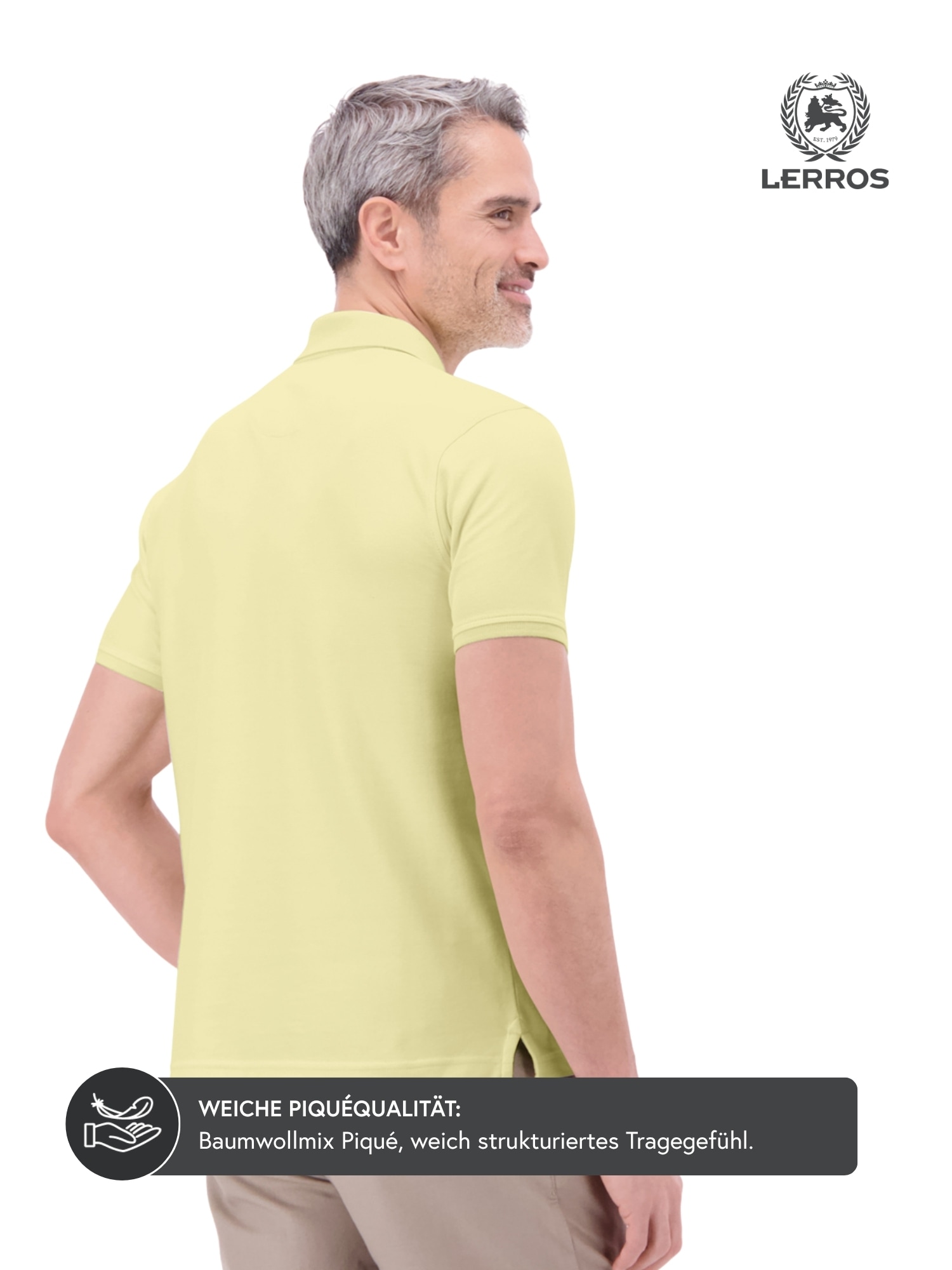 LERROS Poloshirt »Poloshirt Herren COOL & DRY atmungsaktiv Piqué« Trocknet schnell, angenehm kühl, pflegeleicht, kurzarm, einfarbig
