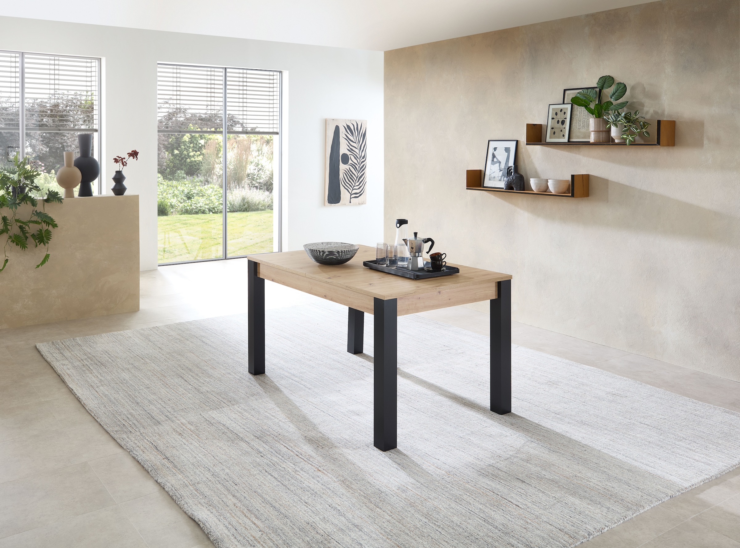 HBZ Esstisch »LUCAS, TOPSELLER!«, (Ausziehbar), 140-210 cm ausziehbar, Tisch in Eiche Artisan Dekor