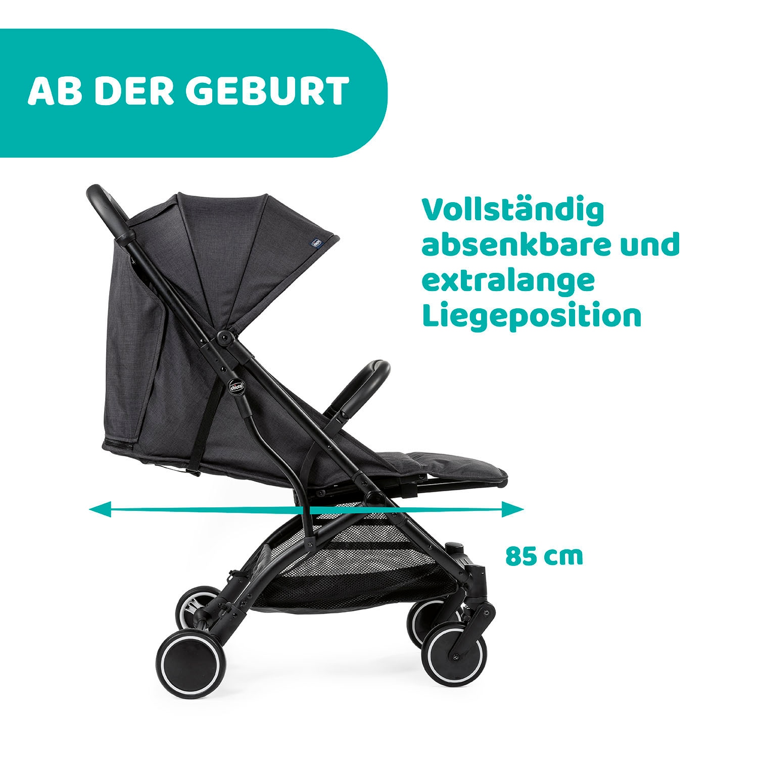 Chicco Sportbuggy »TROLLEYme, Stone«, 15 kg, mit Trolleyfunktion, Sport-Kinderwagen