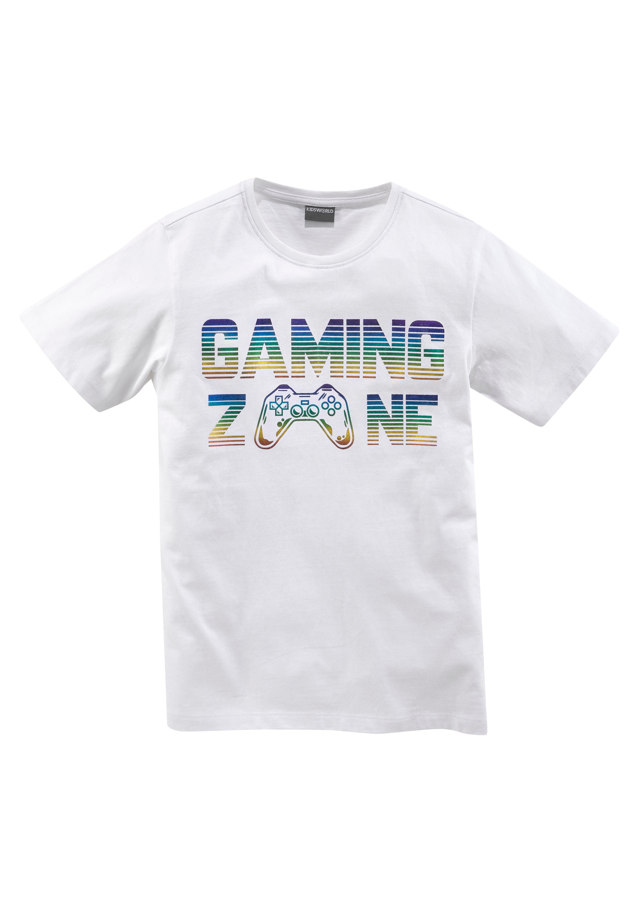 KIDSWORLD T-Shirt »GAMING ZONE«, Kurzarm, Basic-Passform, bedruckt, Rundhalsausschnitt