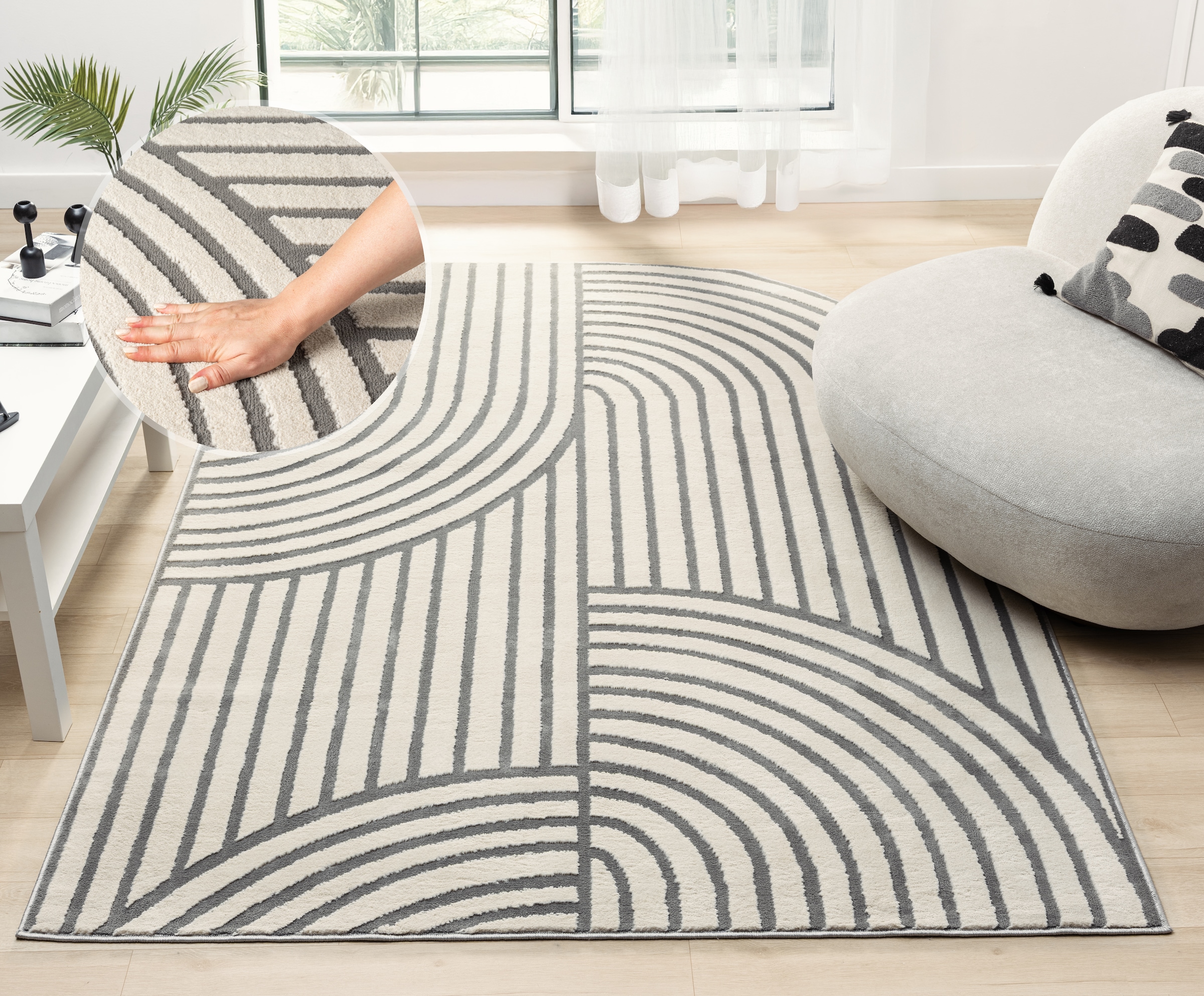 s.Oliver Teppich »Cilla, besondere Form, modernes Design, dichte Qualität« rechteckig 11 mm Höhe Woll-Look, Skandi, Boho, leichter Glanz, Wohnzimmer, Schlafzimmer