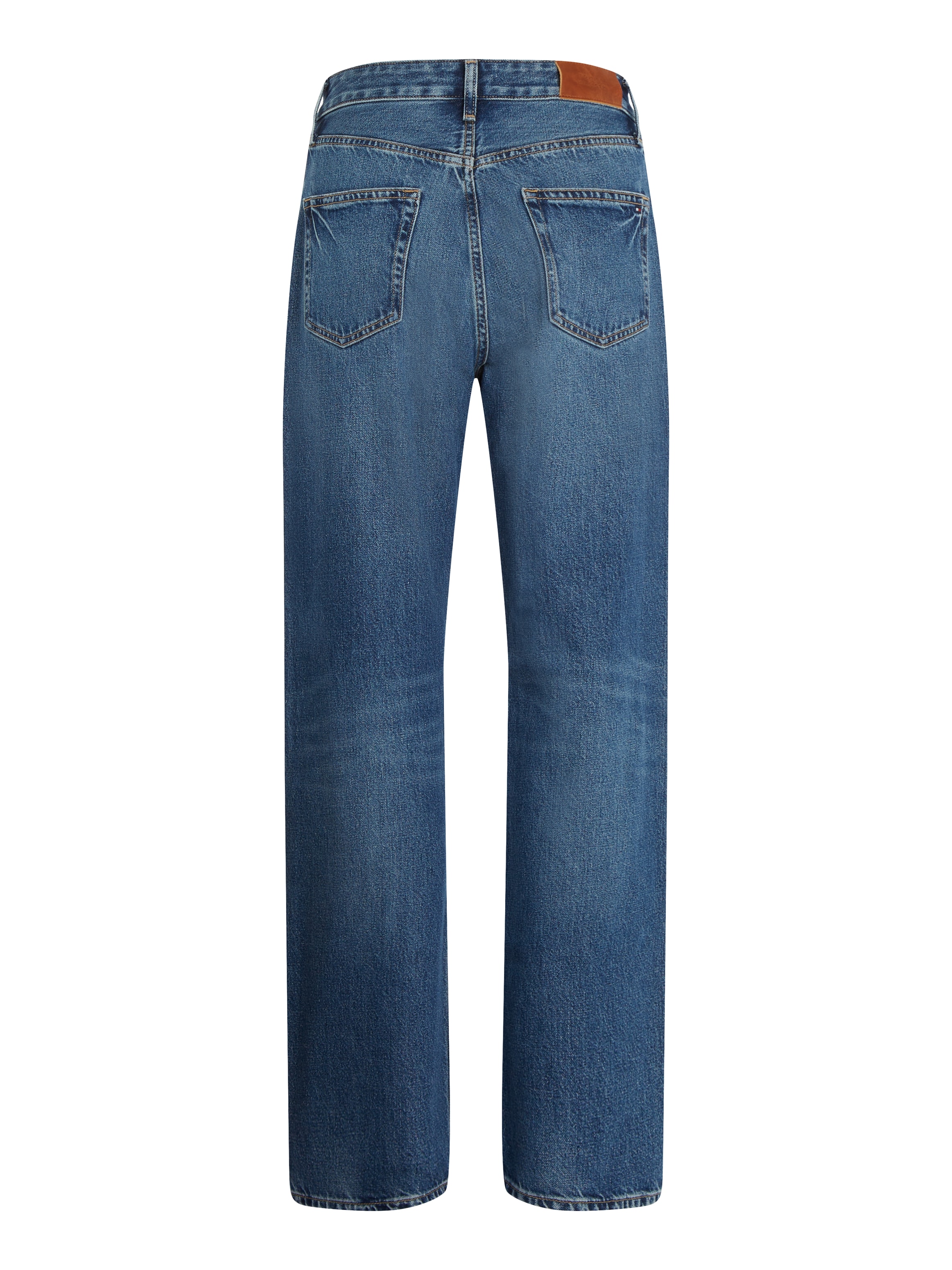 Tommy Hilfiger Straight-Jeans »LOOSE STRAIGHT RW KLO«, mit Lederlogopatch